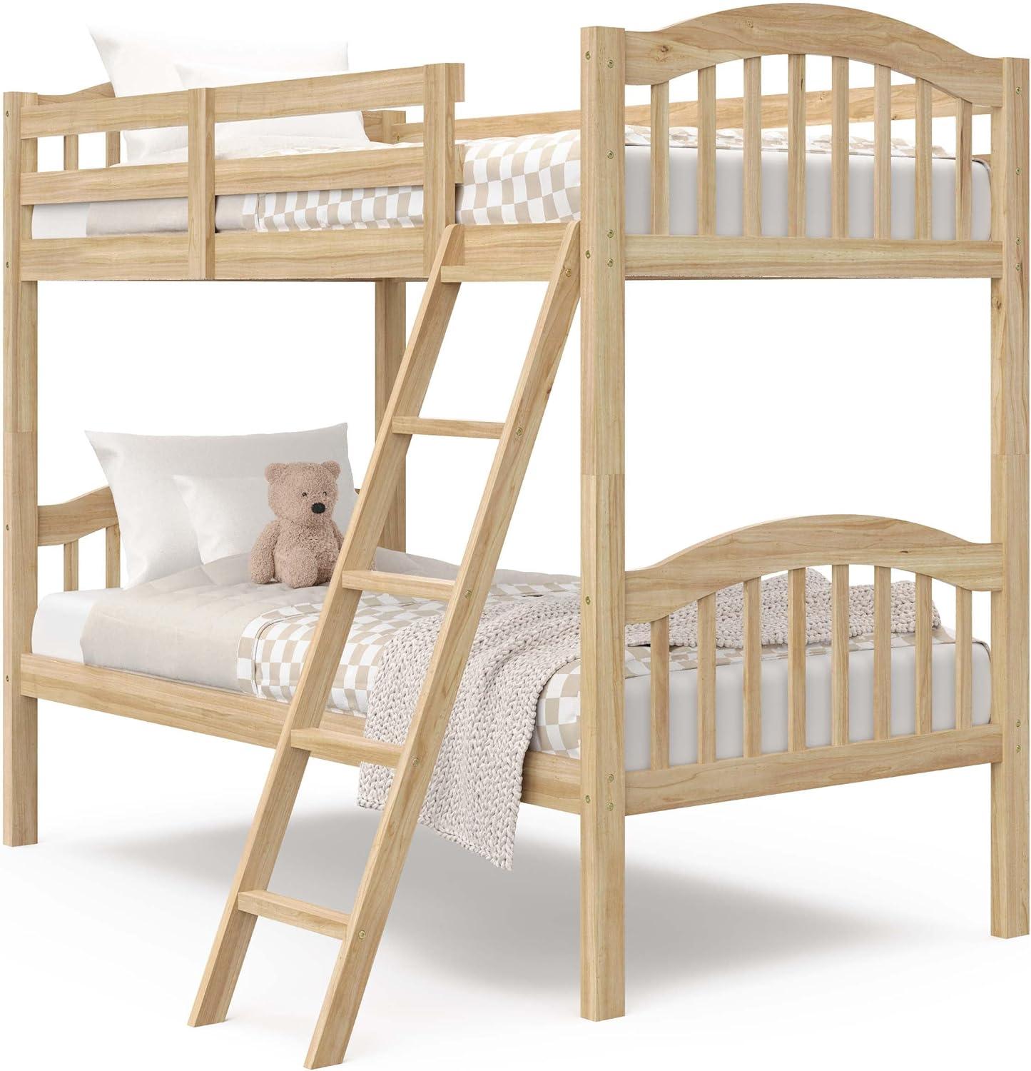 Storkcraft Long Horn Twin over Twin Bunk Bed, Natural