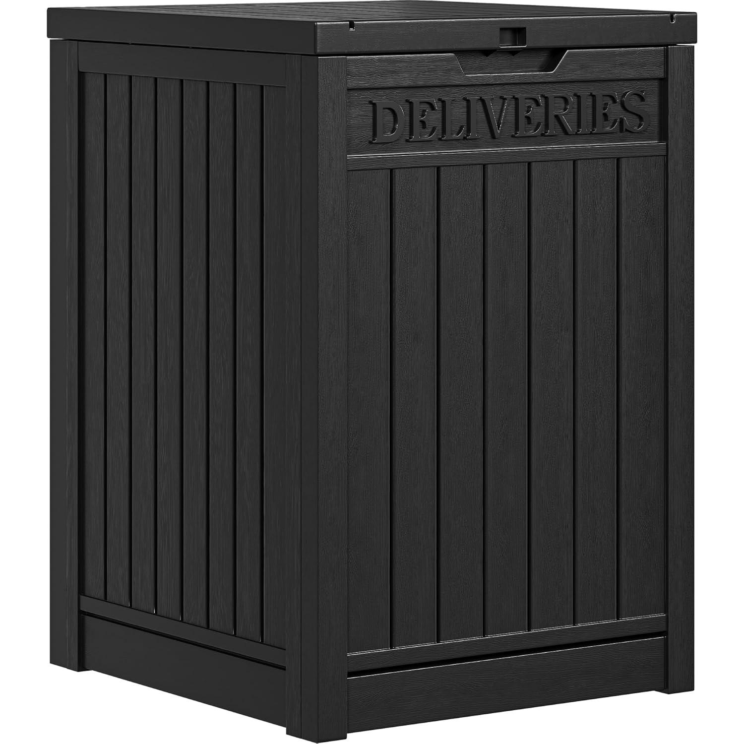 51 Gallon Outdoor Storage Box Delivery Letter Package Parcel Lock Mailbox Resin