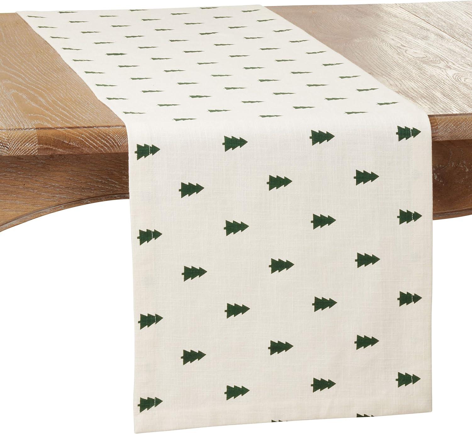 Saro Lifestyle Christmas Tree Table Runner