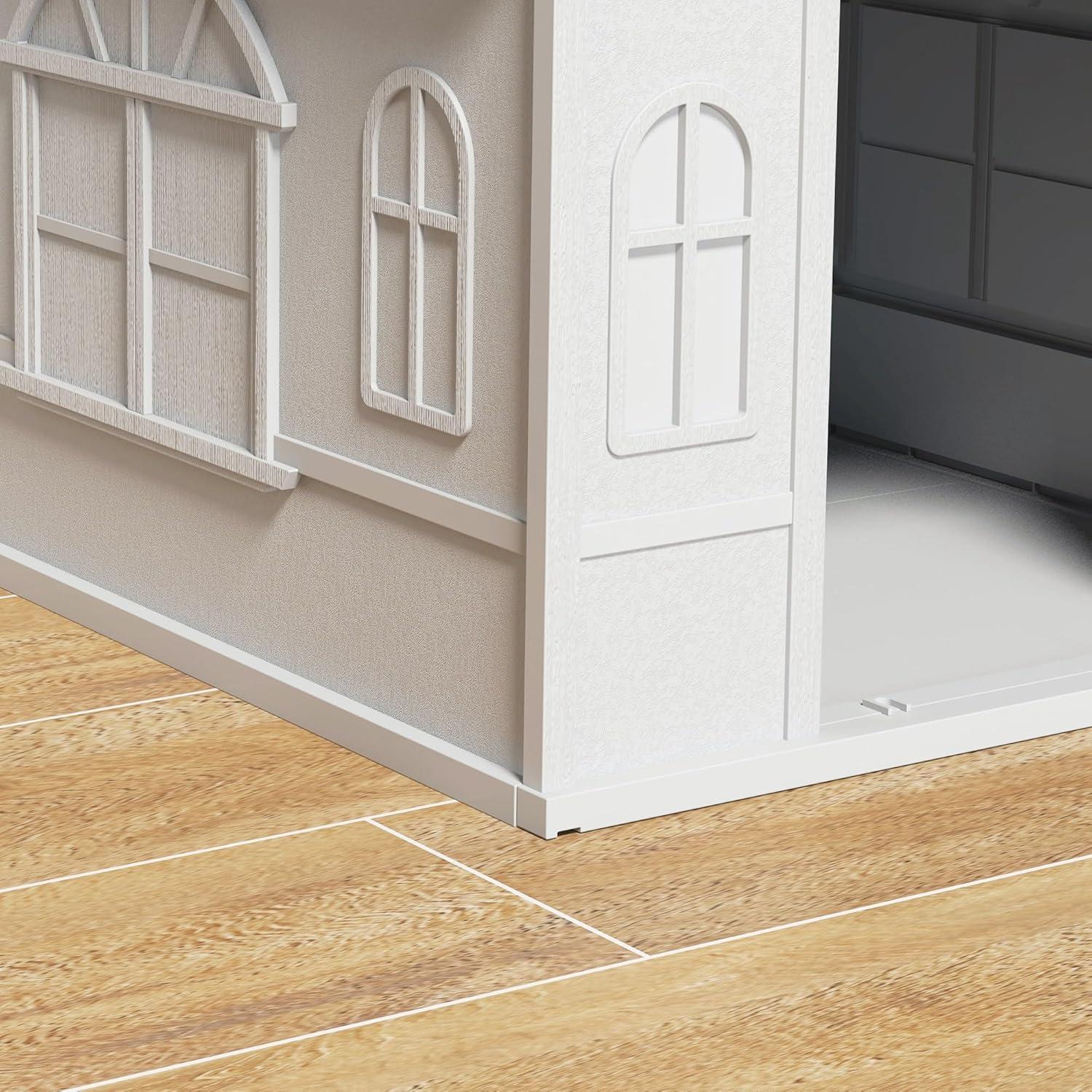 Plastic Dog House with Door Indoor Outdoor Waterproof Puppy Shelter