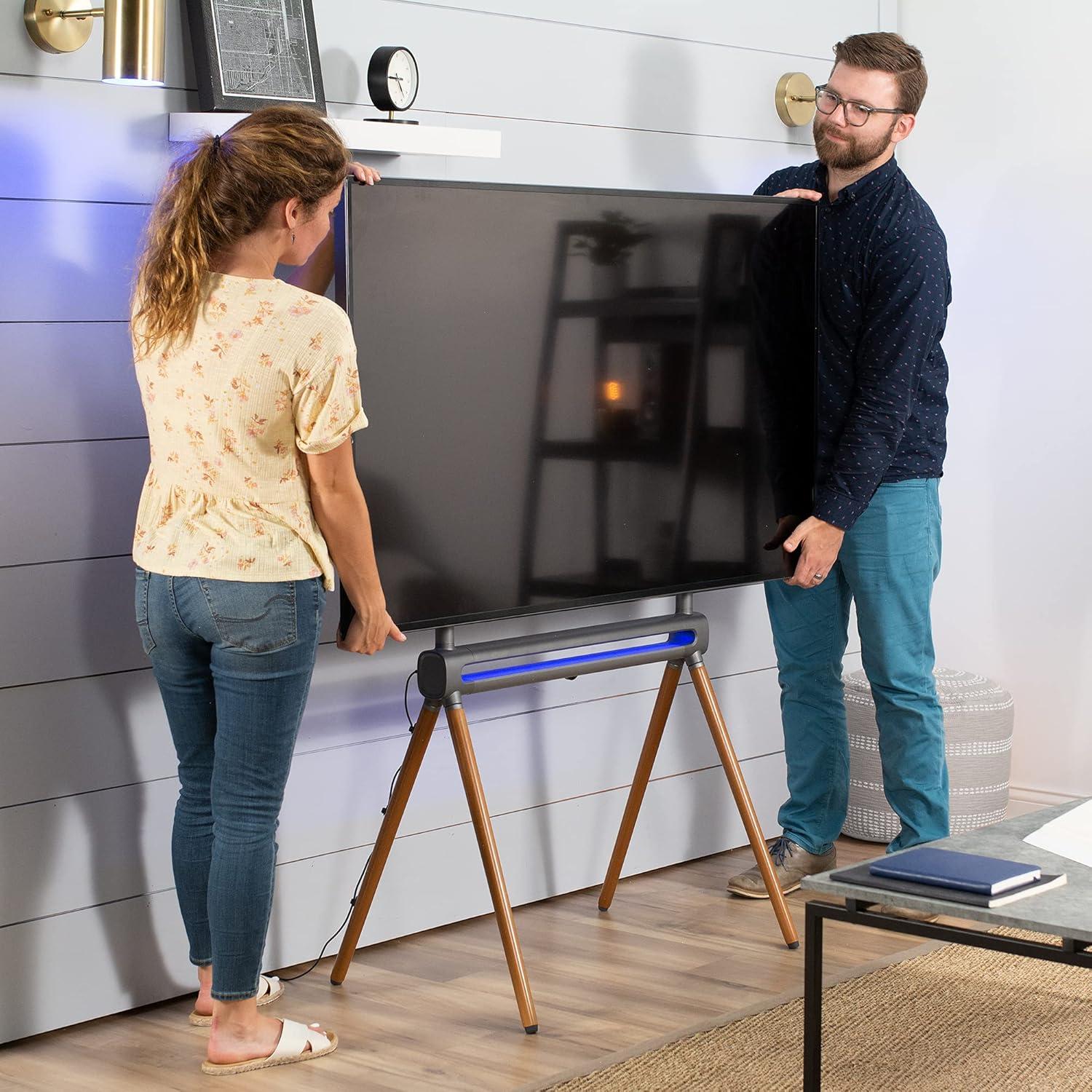 Vivo Easel Studio TV Stand with RGB Light