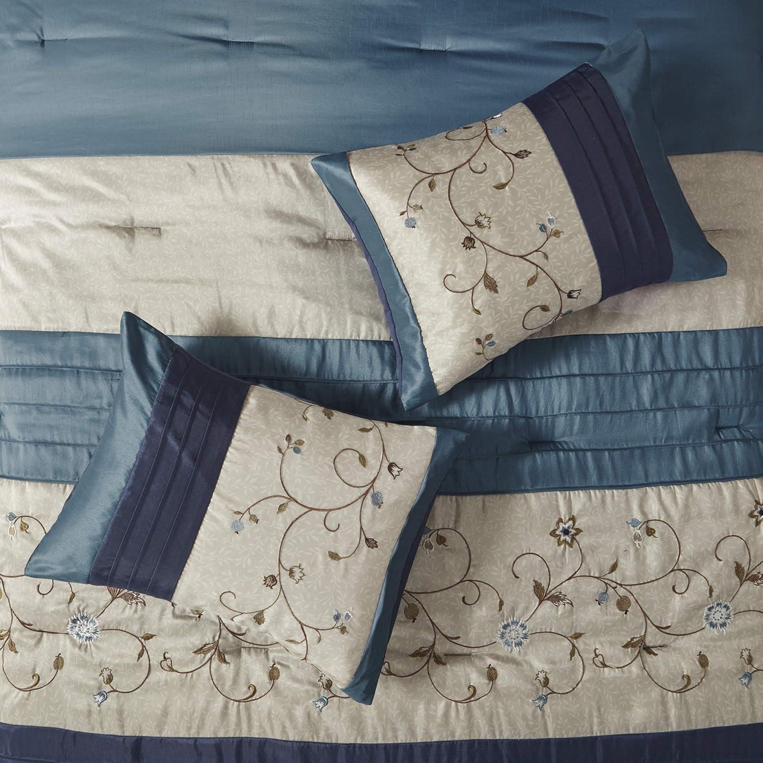 Serene Embroidered 7 Piece Comforter Set