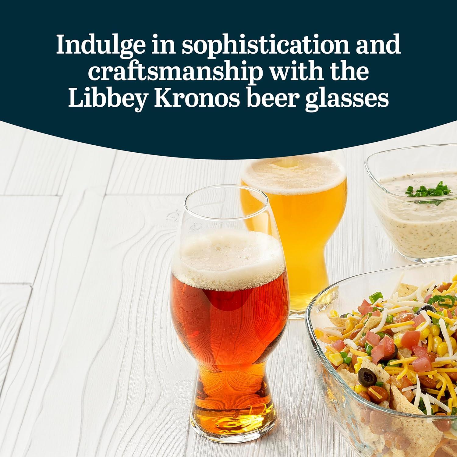 Libbey Entertaining Essentials Craft Beer Glasses, 20.8 ounce, Set of 6