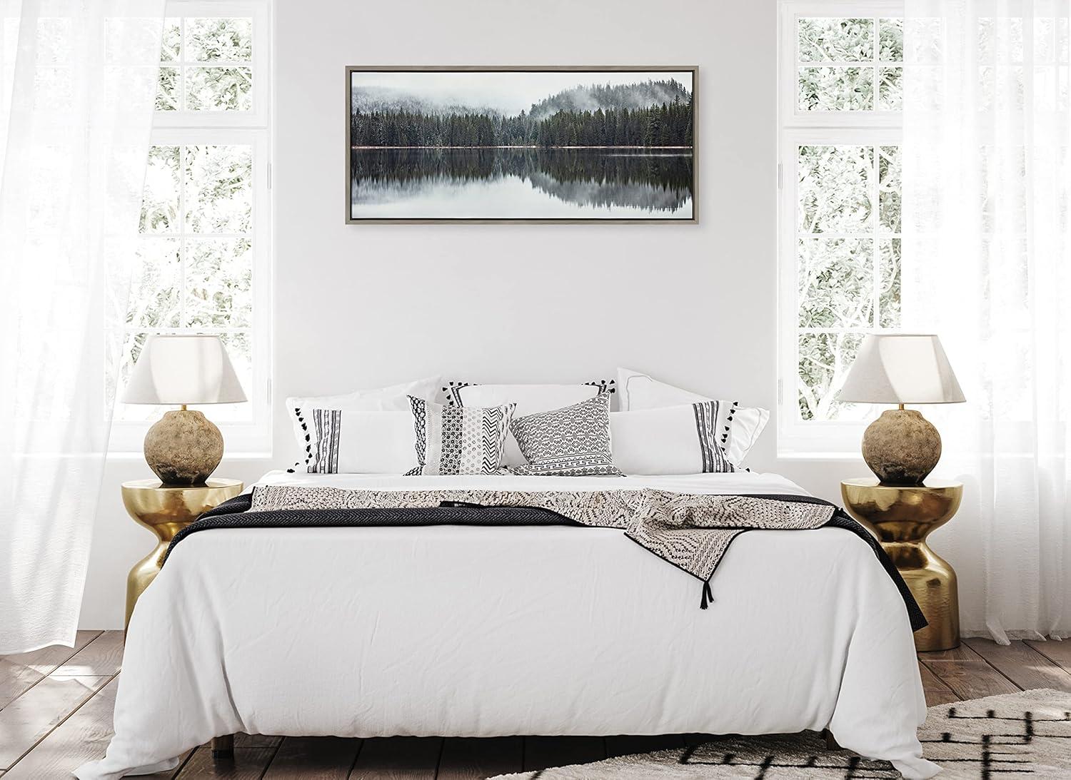 18" x 40" Sylvie Still Reflection Framed Canvas by F2 Images - Kate & Laurel All Things Decor