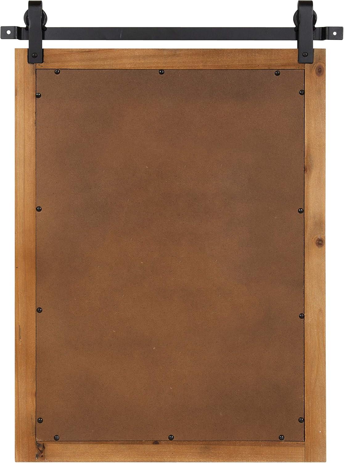 18" x 26" Cates Rectangle Wall Mirror Rustic Brown - Kate & Laurel All Things Decor: Farmhouse Vanity Decor
