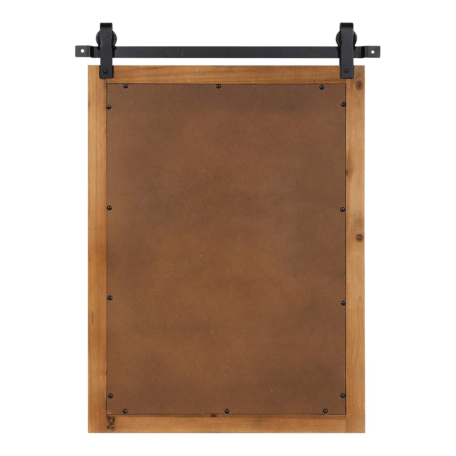 18" x 26" Cates Rectangle Wall Mirror Rustic Brown - Kate & Laurel All Things Decor: Farmhouse Vanity Decor