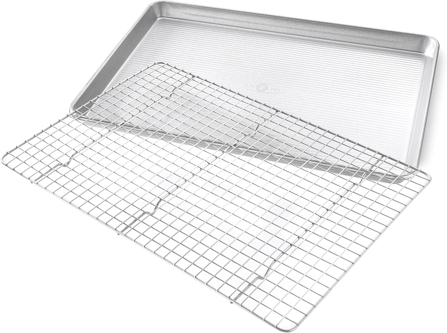 USA Pan Bakeware Nonstick Half Sheet Pan & Cooling Rack - 2 Piece Set