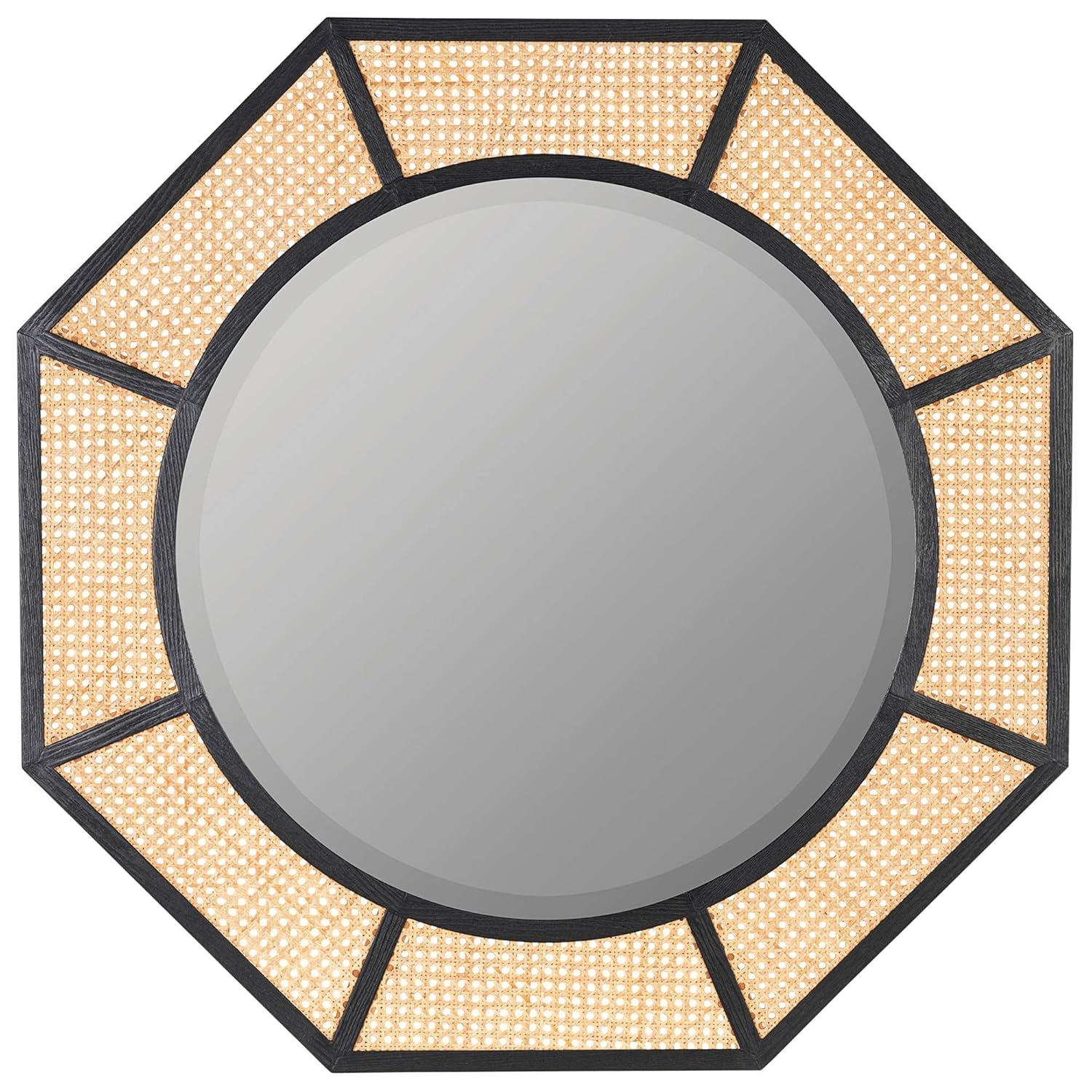 Harley Cane Octagon Wall Mirror - 35"