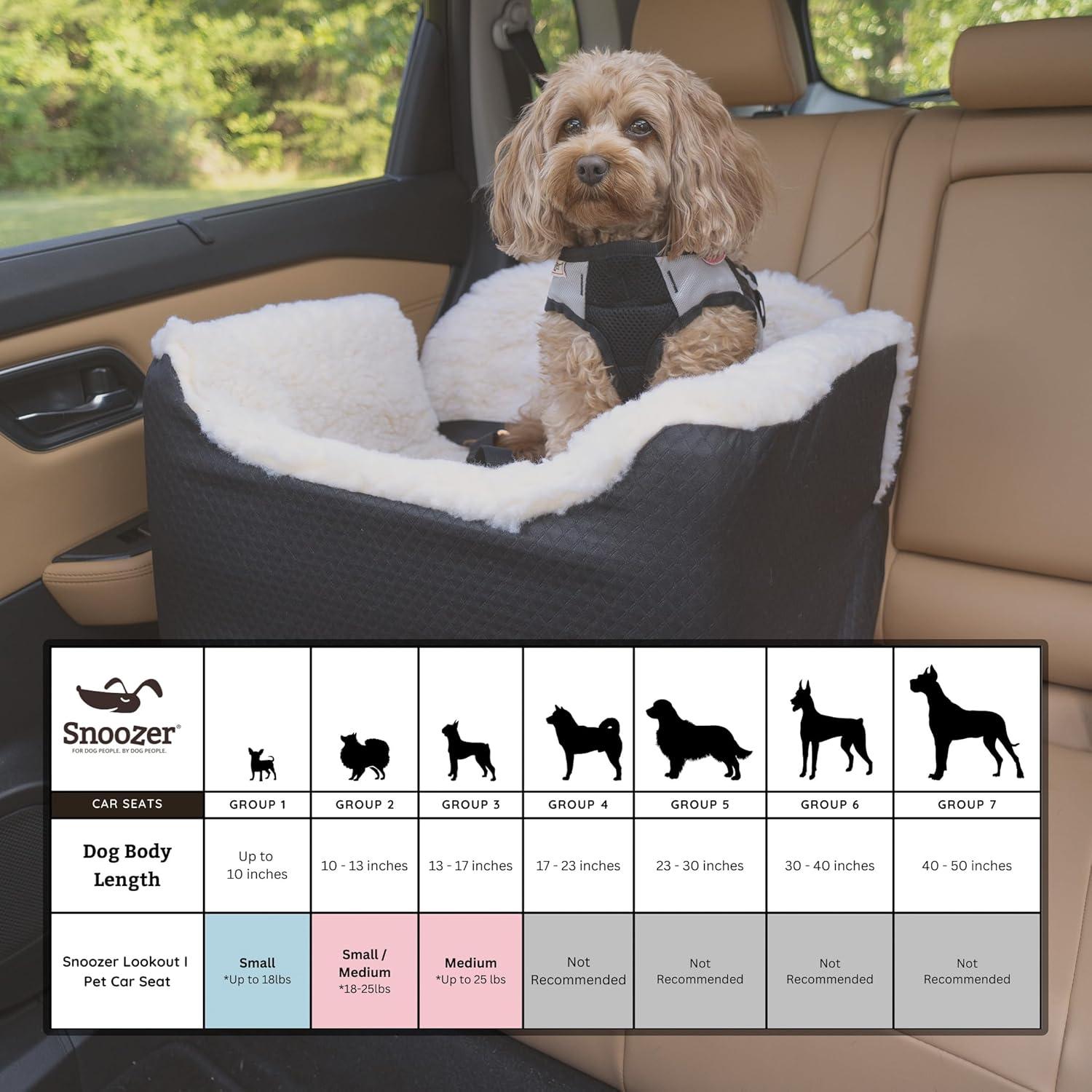 Snoozer Microsuede Lookout 1 Dog Car Seat