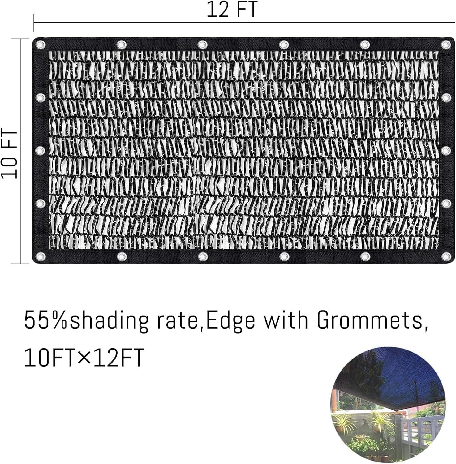 Shade Cloth Sunblock Mesh Cover Taped Edge with Grommets