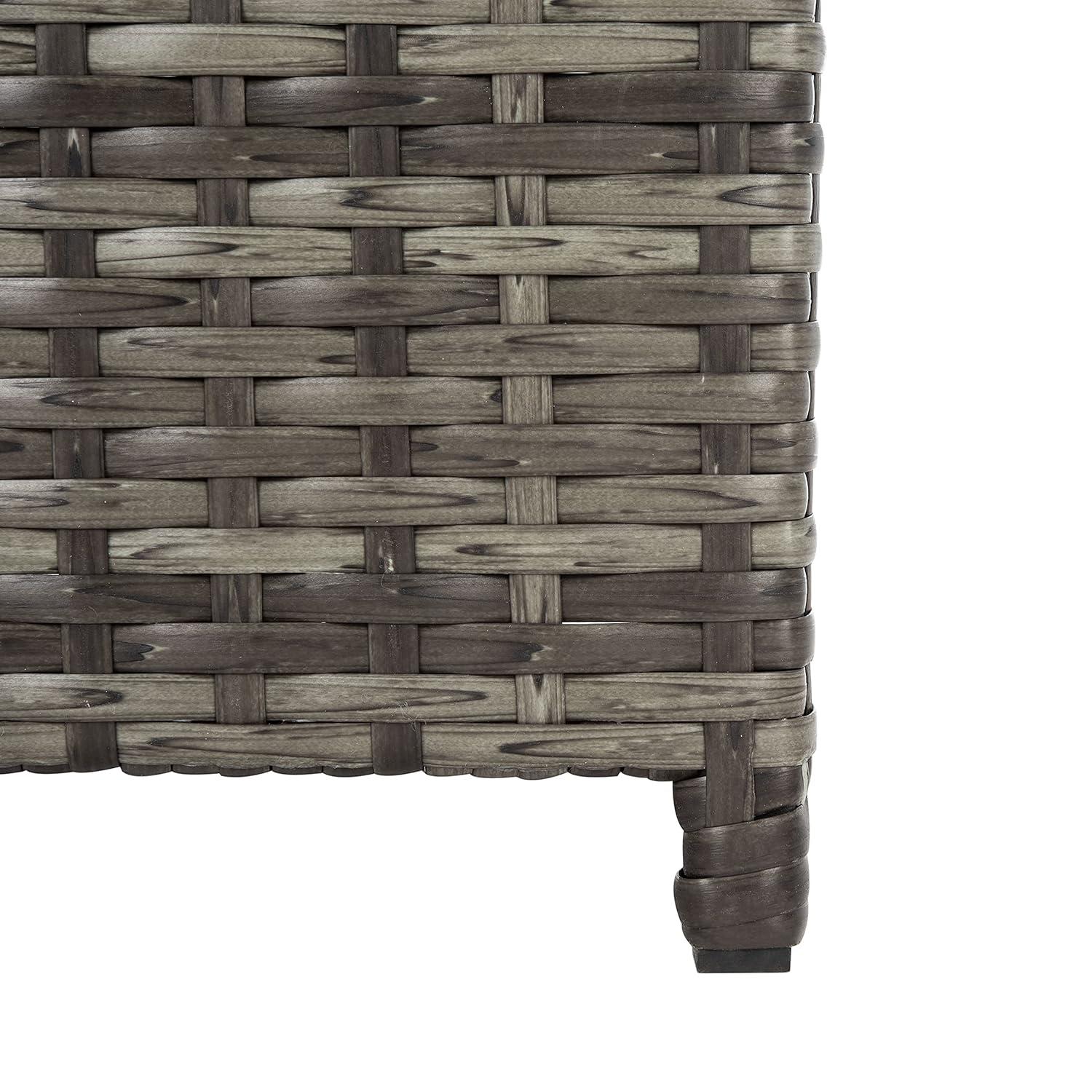 Serapis Outdoor Trash Can - Grey Brown - Safavieh