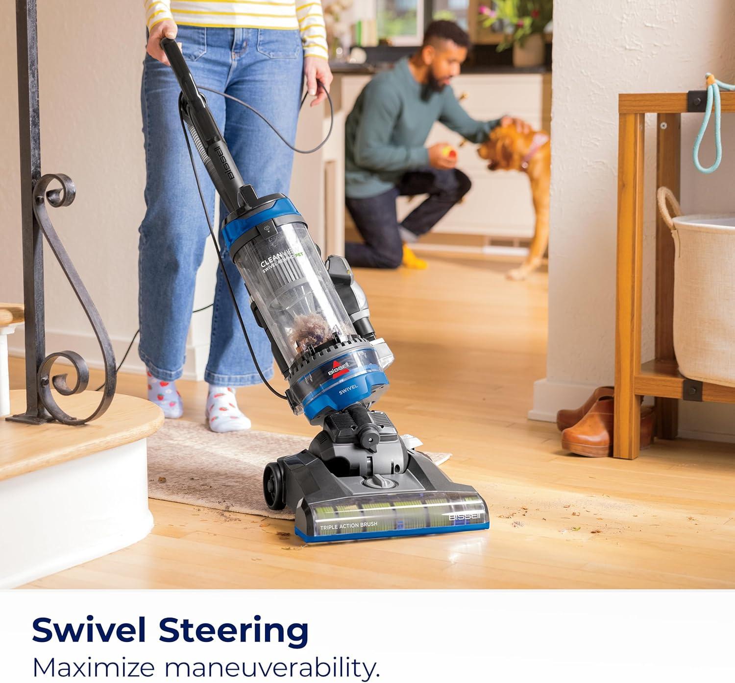 BISSELL CleanView Swivel Rewind Pet Corded Upright Vacuum 3837