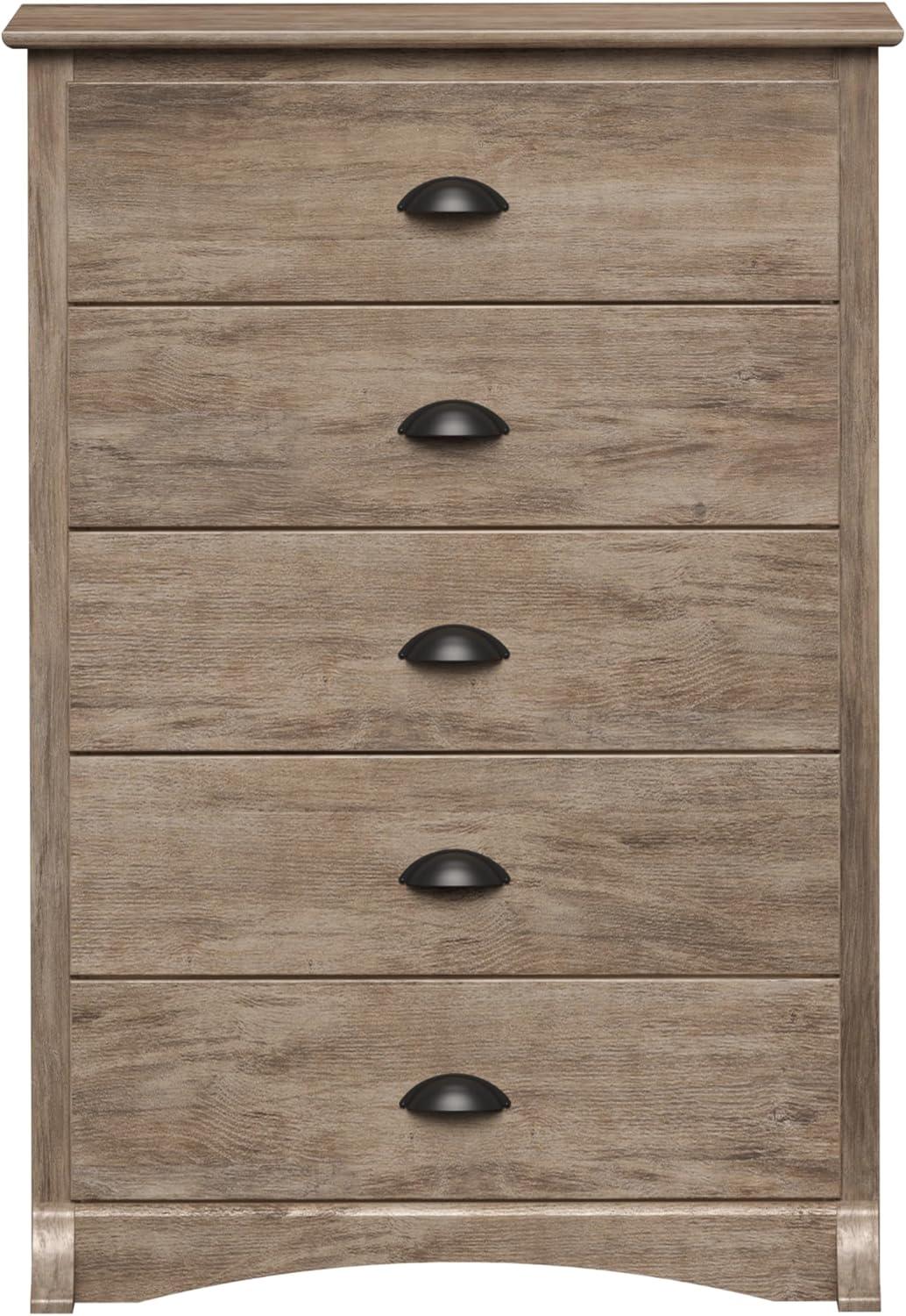 5 Drawer Salt Spring Dresser Drifted Gray - Prepac