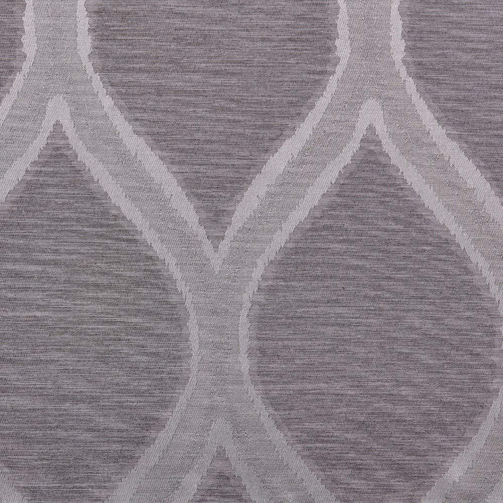 Set of 2 96"x54" Montrose Ogee Geometric Textured Linen Jacquard Grommet Top Window Curtain Panel Gray