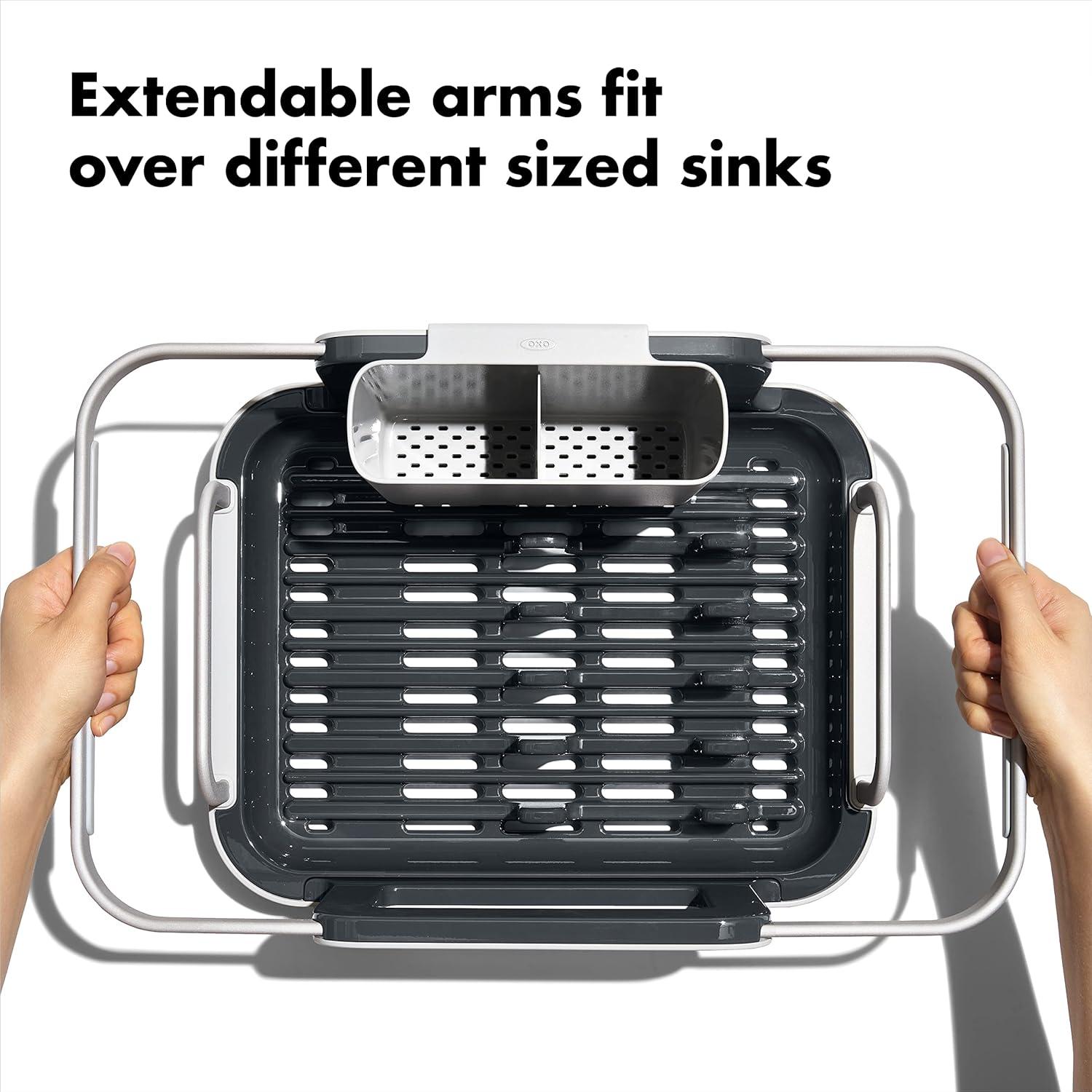 OXO Good Grips Extendable Over-The-Sink Aluminum Dish Rack