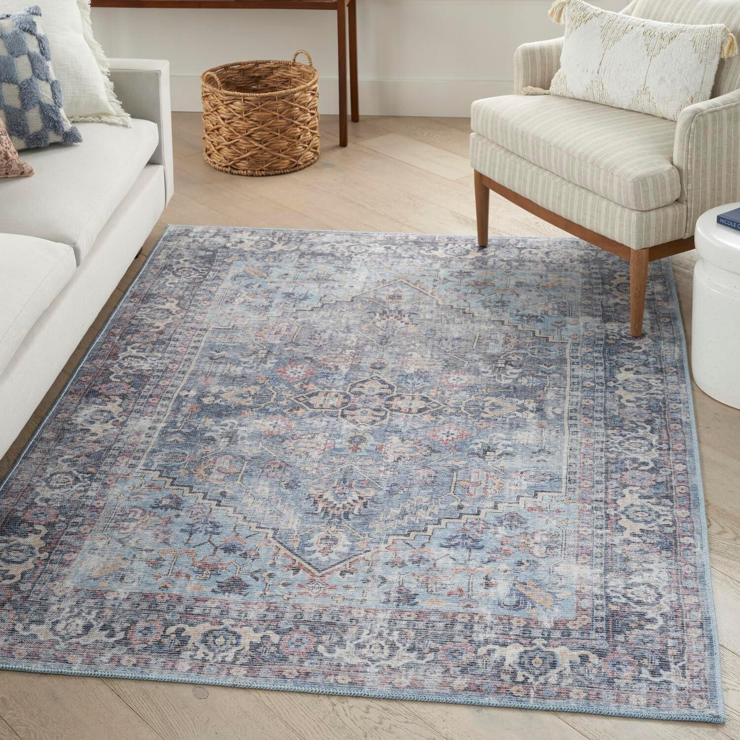 Nicole Curtis Machine Washable Series 1 Vintage Medallion Area Rug