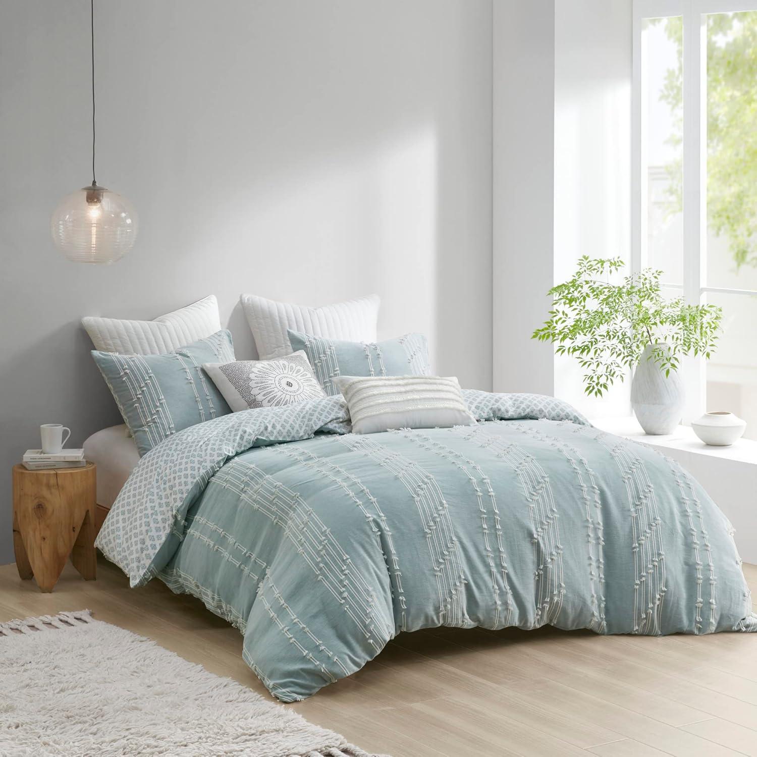 3 Piece Cotton Jacquard Bedding Set