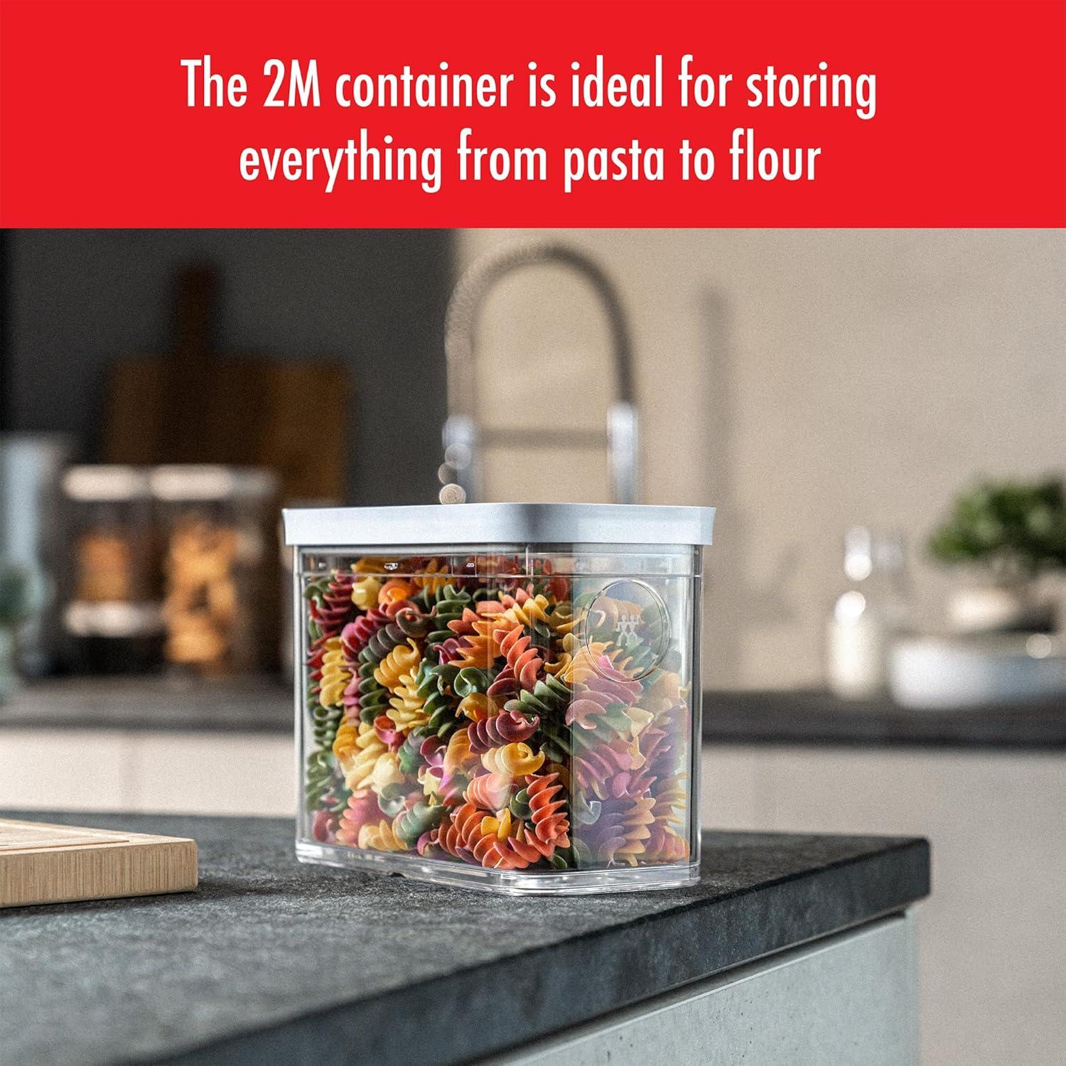 ZWILLING Fresh & Save Cube Boxes, Plasic, Airtight Dry Food Storage Container, Medium Tall Cube, 2M Container, 1.9-qt