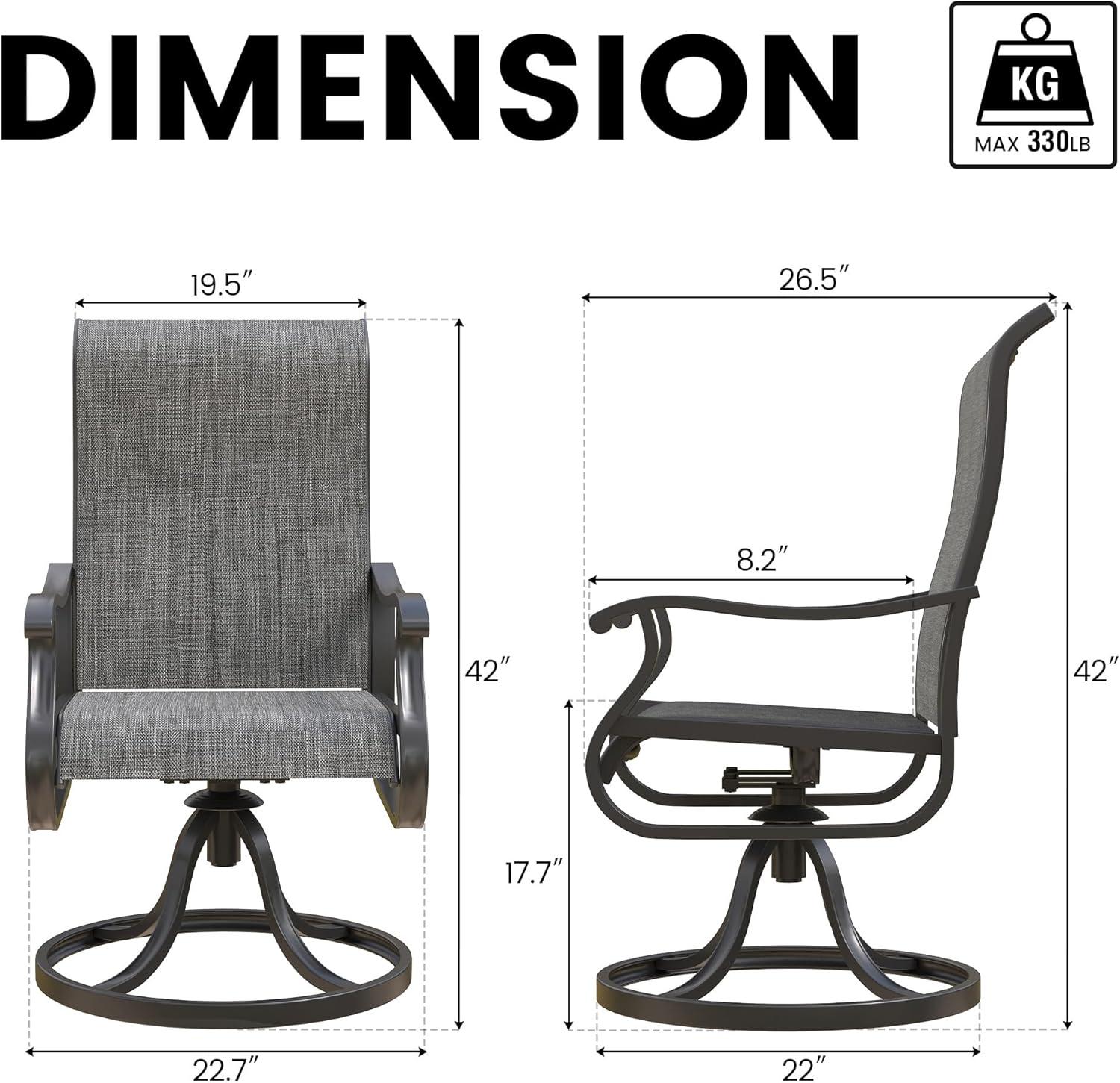 Joclynn Swivel Patio Dining Armchair