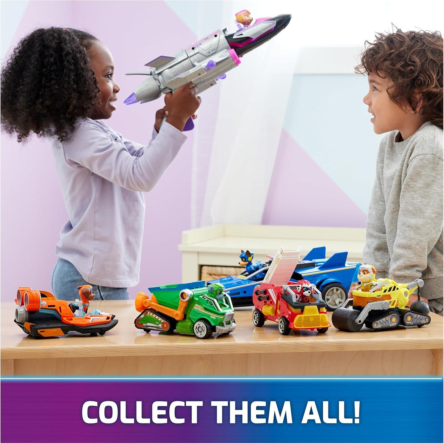 PAW Patrol: The Mighty Movie, Airplane Toy with Skye Mighty Pups Action Figure, Lights and Sounds, Kids Toys for Boys & Girls 3+