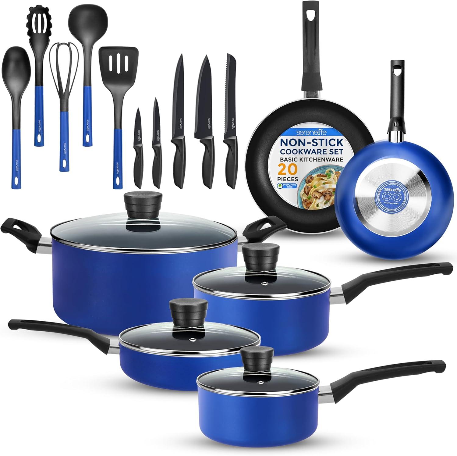 20 - Piece Non-Stick Aluminum Cookware Set