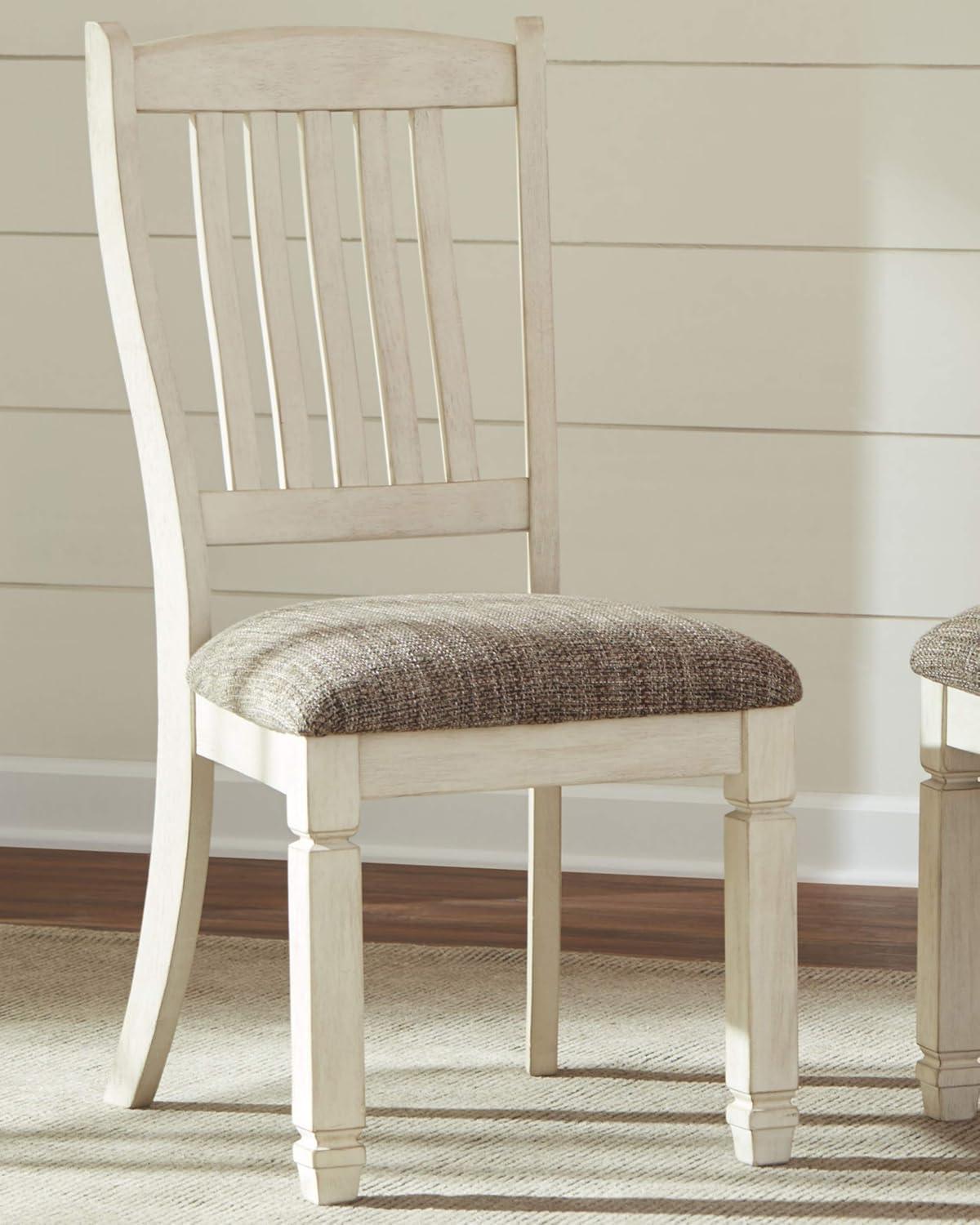 Signature Design By Ashley Bolanburg Upholstered Dining Room Chair, 2 Count, Antique White