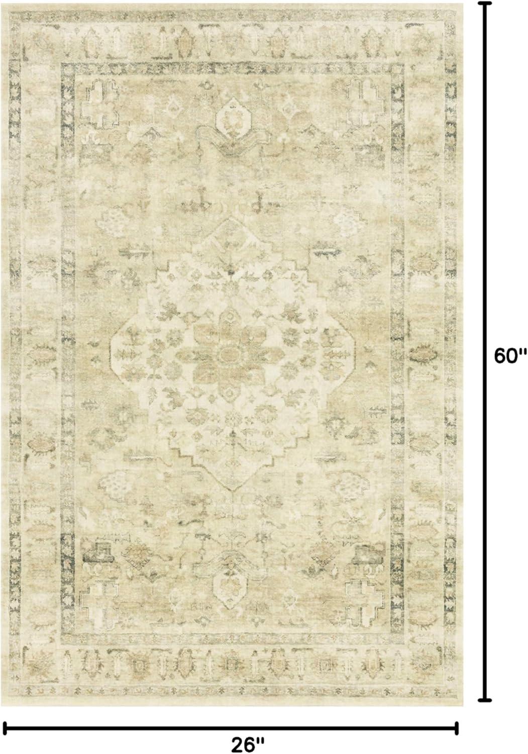 Loloi II Rosette Oriental Sand / Ivory Area Rug