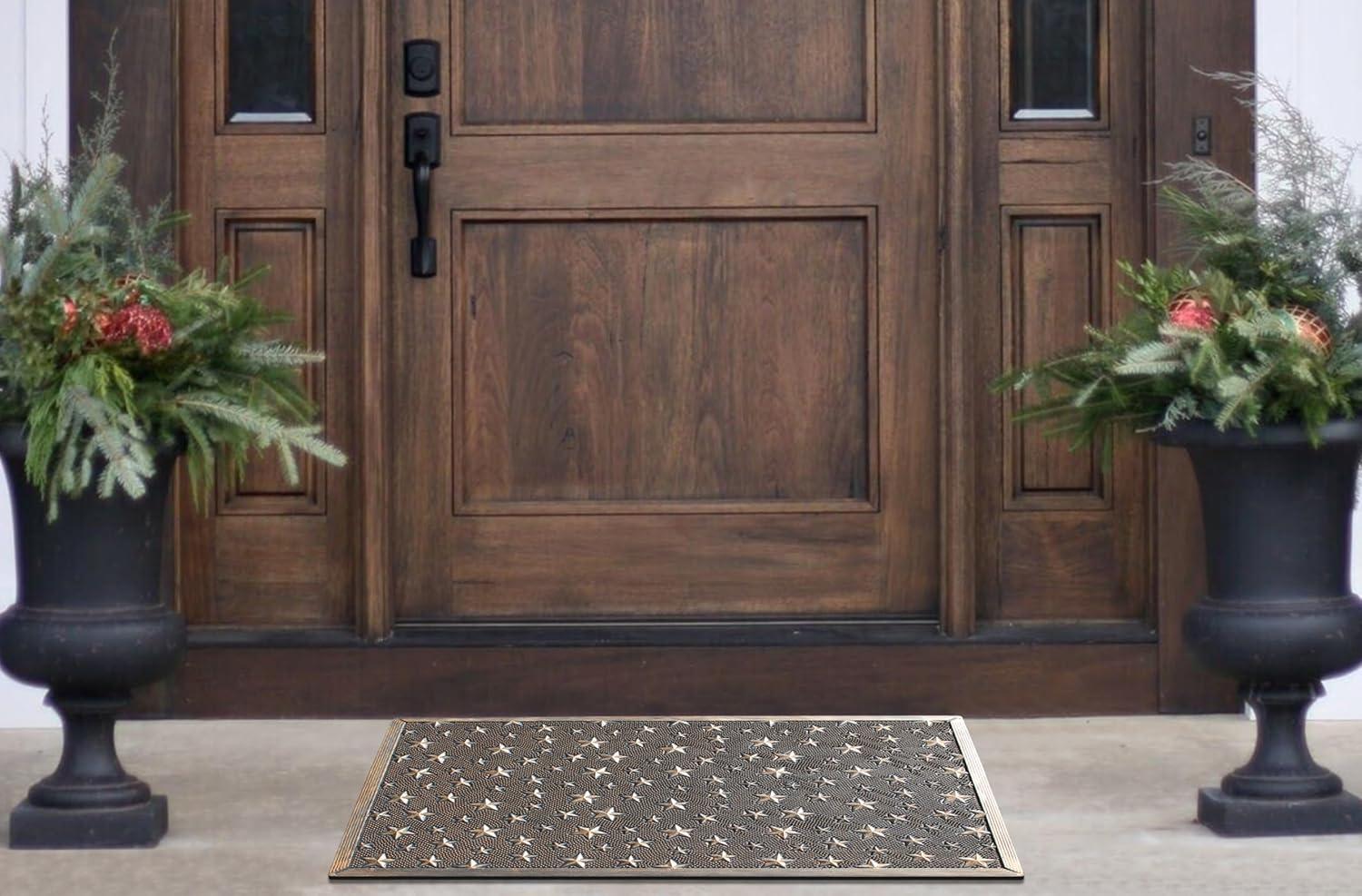 A1HC Good Luck Design Rubber Pin Welcome Door Mats 24"x36" for Outdoor Entrance, Fun Designed Doormat, Welcome Mats for Front Door Non-Slip Backing Rubber Doormat for Indoor Outdoor Use