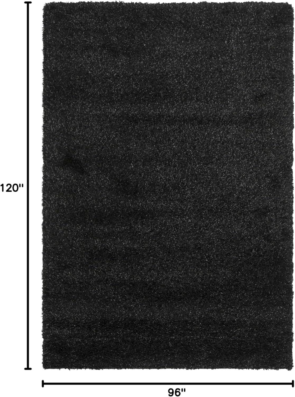 Shag SG151 Power Loomed Indoor Area Rug - Black/Ivory - 8'x10' - Safavieh.