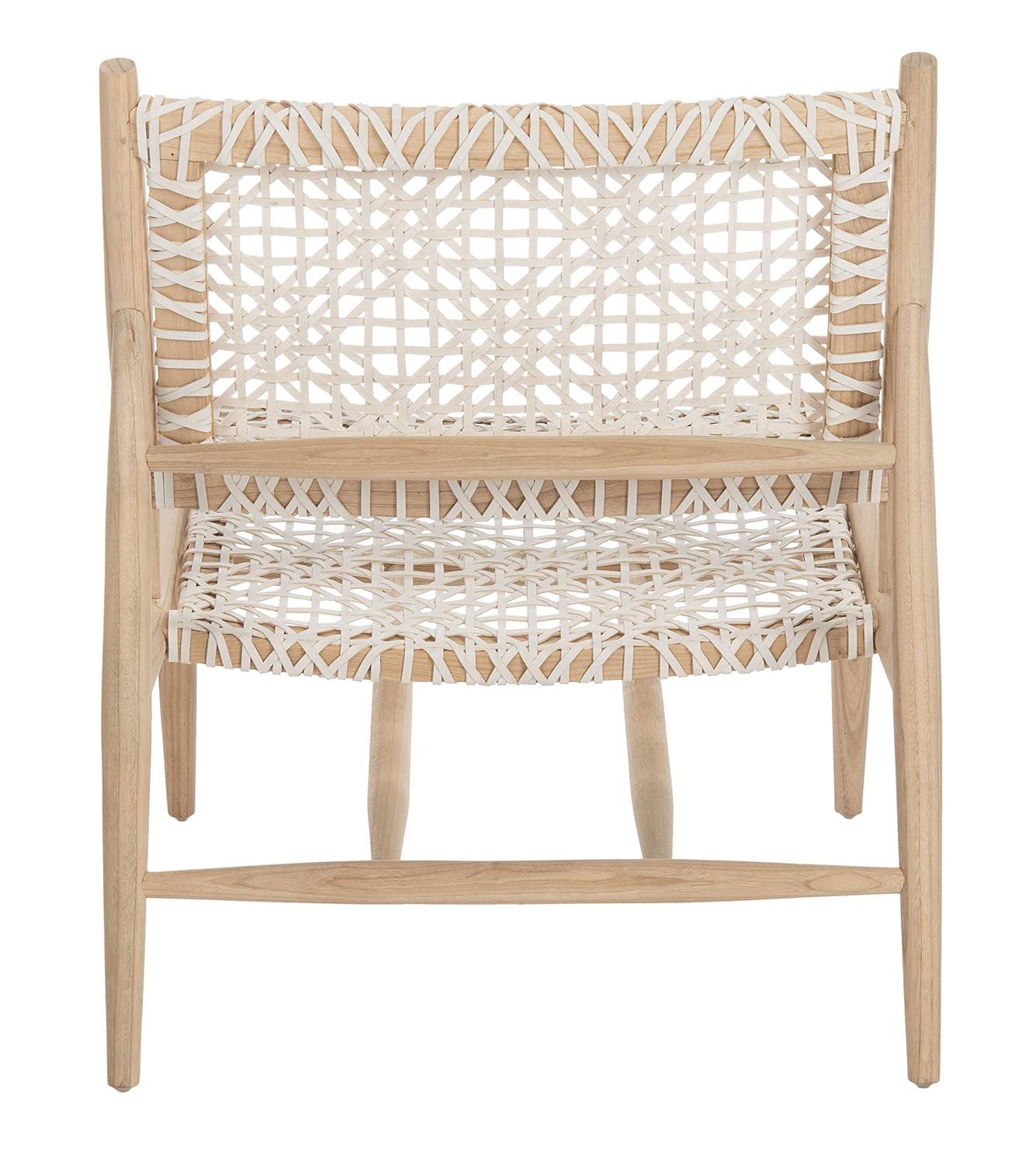 Bandelier Accent Chair - ACH1000 - Light Natural/White - Safavieh