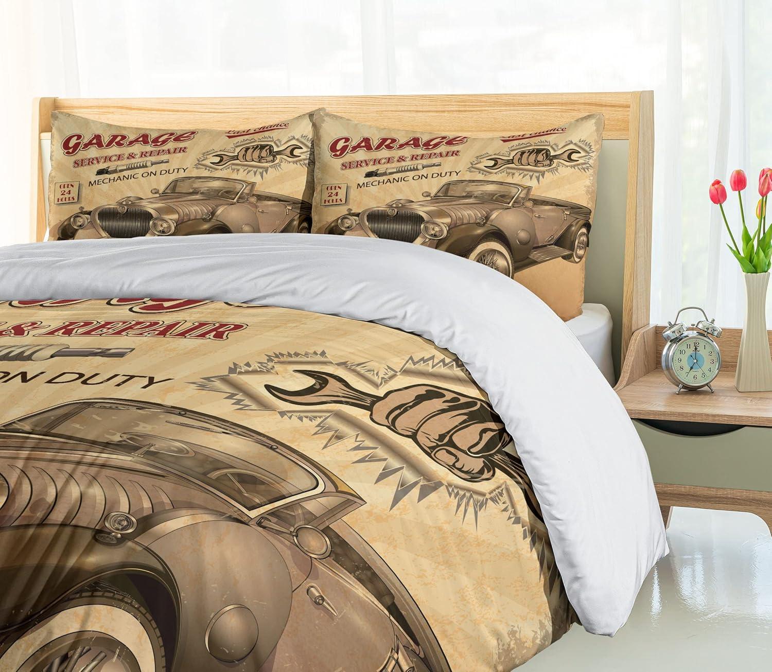Ambesonne Vintage Industrial Duvet Cover Set