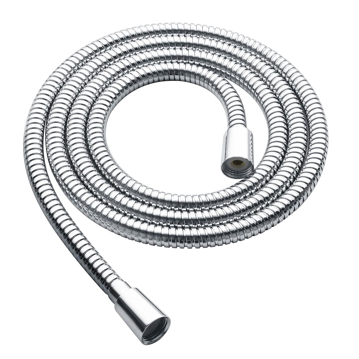 BRIGHT SHOWERS 79" Stainless Steel Shower Hose for Handheld Shower Heads, Ultra-Flexible Replacement with Brass Insert, Chrome
