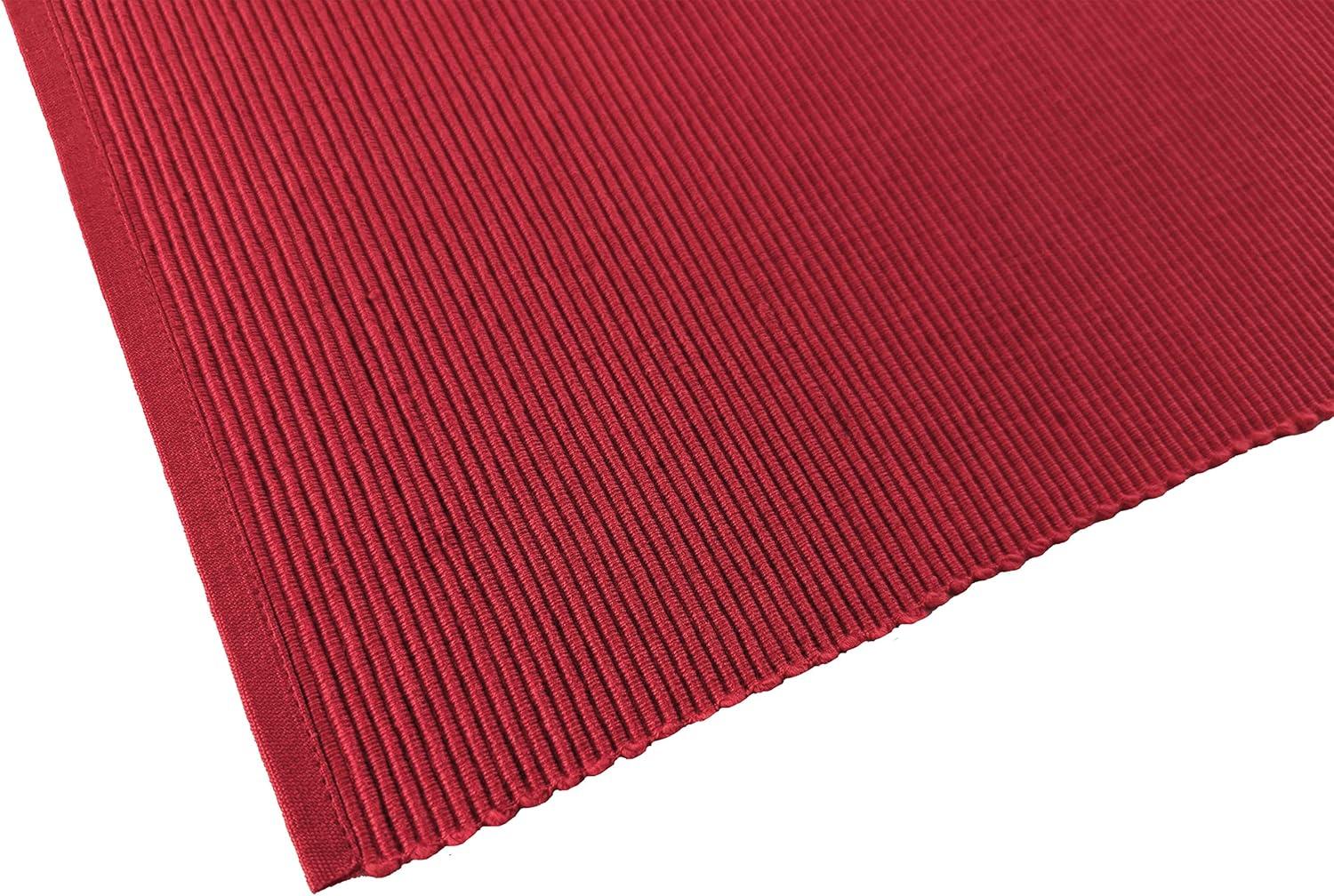 DII Tango Red Ribbed Placemat (Set of 6)