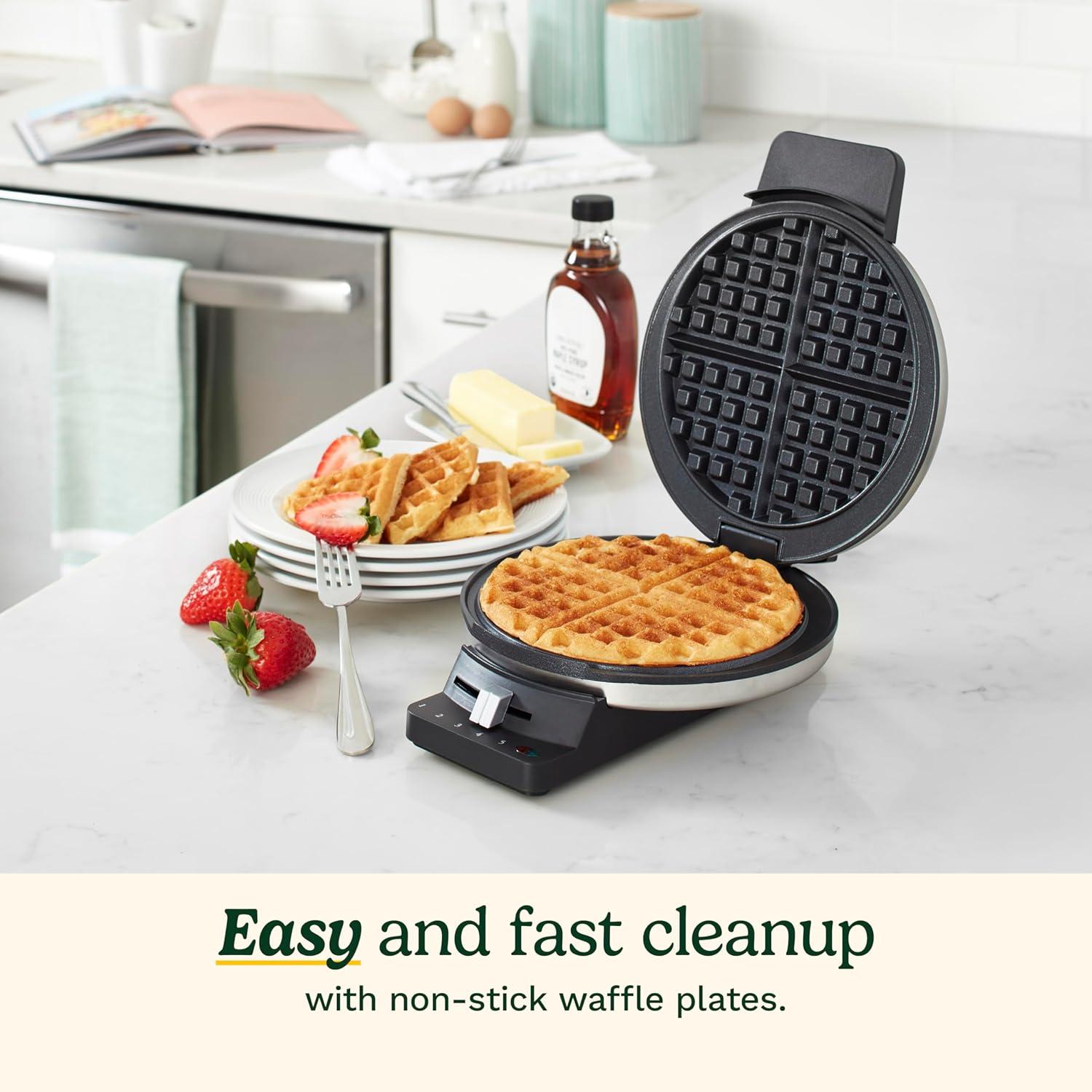 Cuisinart Classic Waffle Maker - Stainless Steel - WMR-CAP2: Nonstick, Temperature Control, 1000W, 4 Cavities, BPA-Free