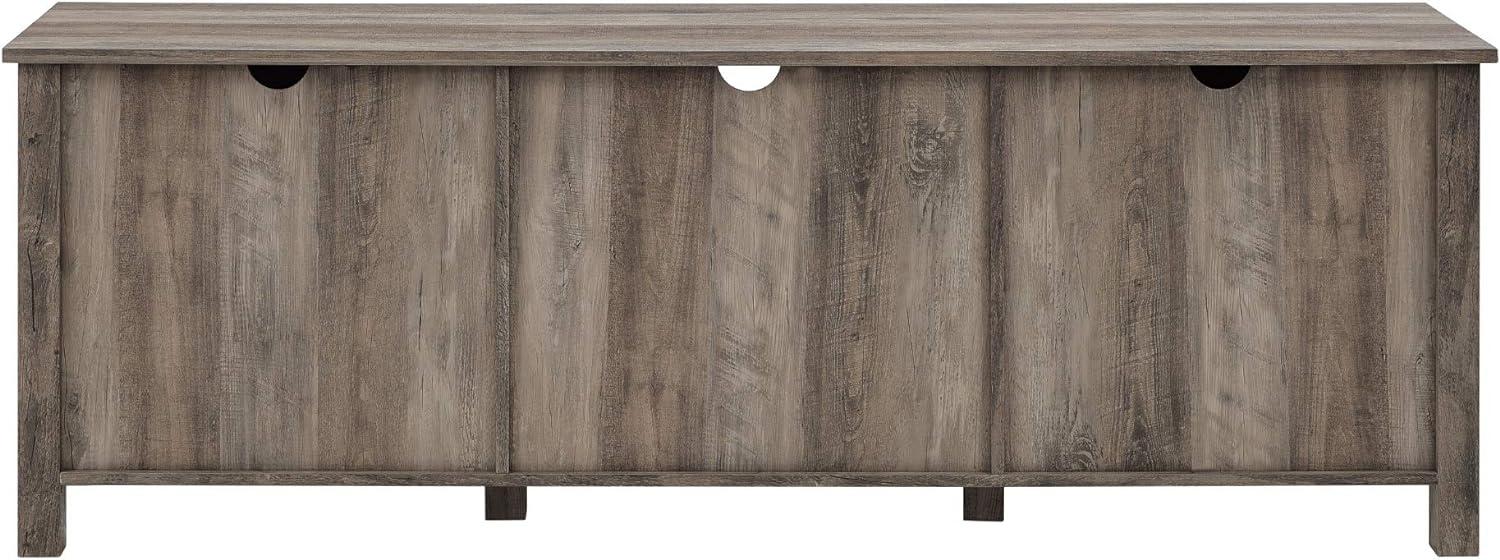 Modern Farmhouse 2-Door Glass Windowpane 70" TV Stand