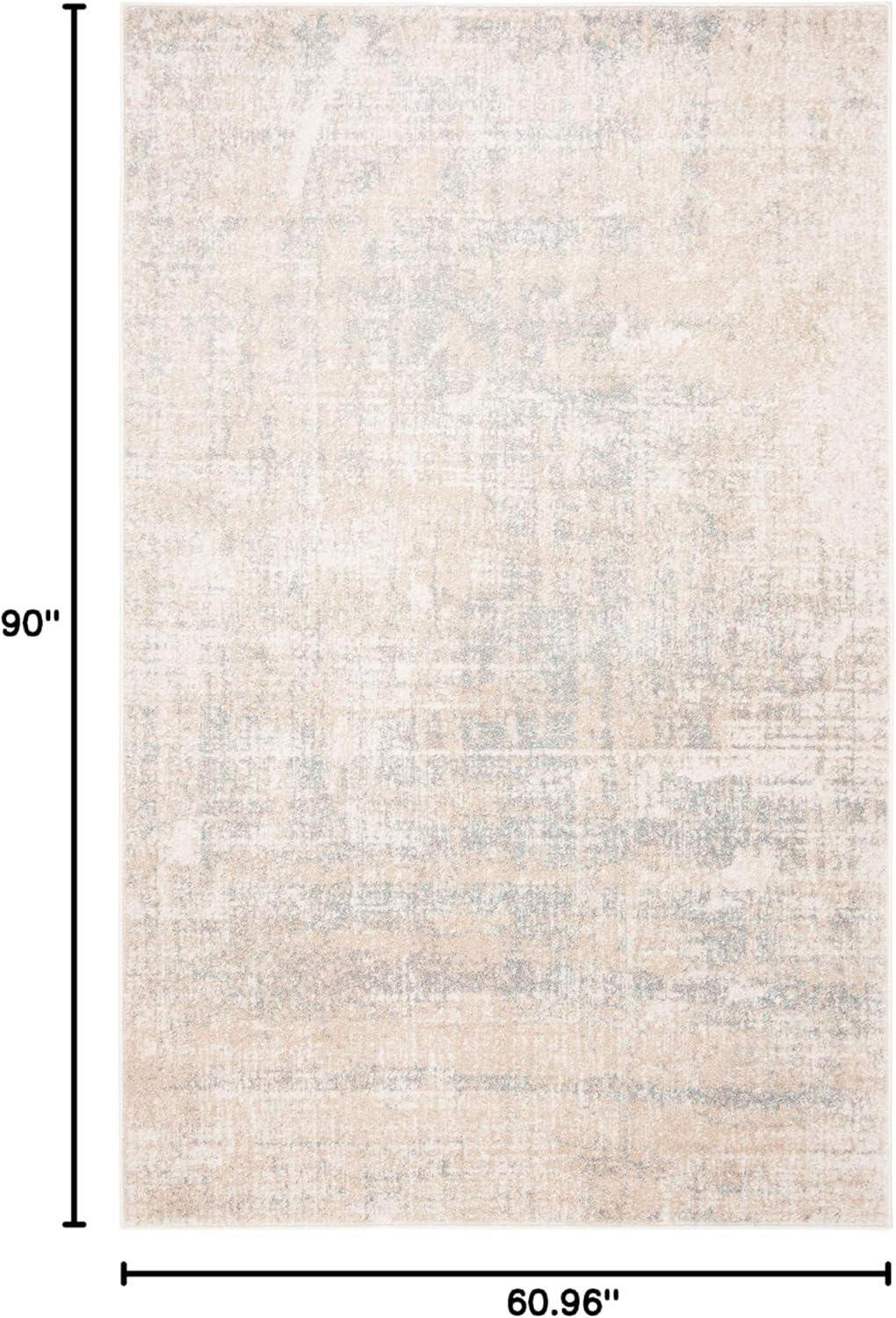 Adirondack ADR207 Machine Made Indoor Area Rug - Beige/Slate - 5'-1"x7'-6" - Safavieh