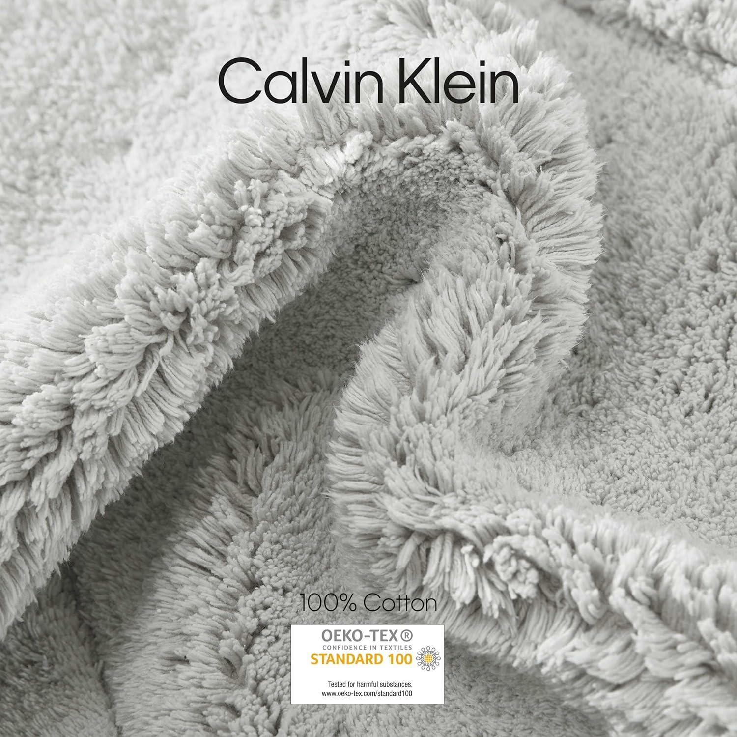 Calvin Klein Essence Solid Cotton 2 Piece Bath Rug Set