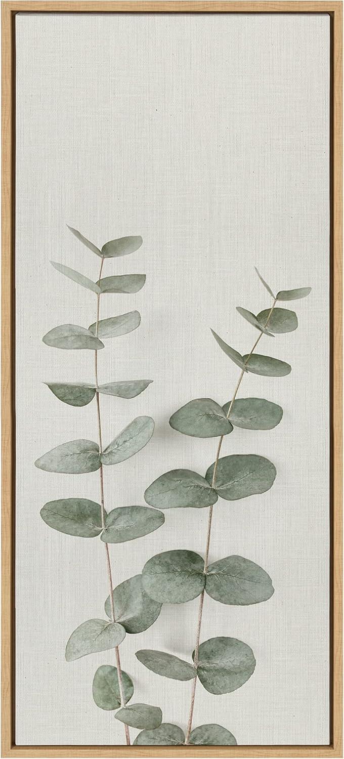 Natural Eucalyptus Botanical II Framed Canvas Art, 18x40