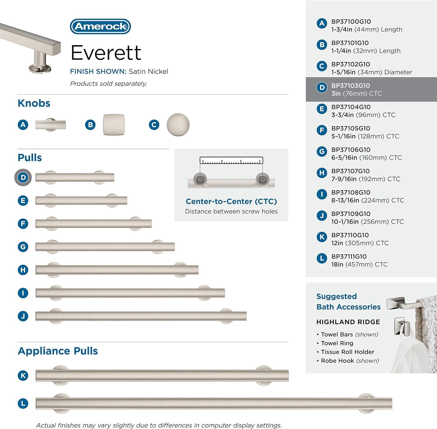 Amerock Everett Cabinet or Drawer Pull