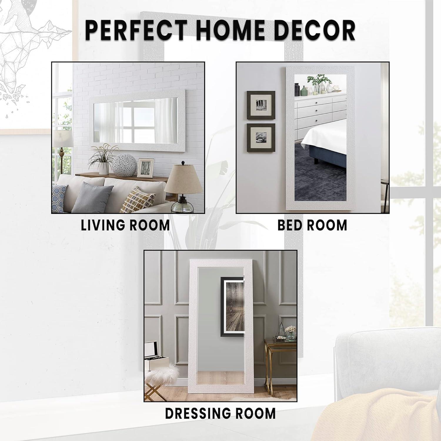 Naomi Home Maisie Modern Aluminum Mirror White
