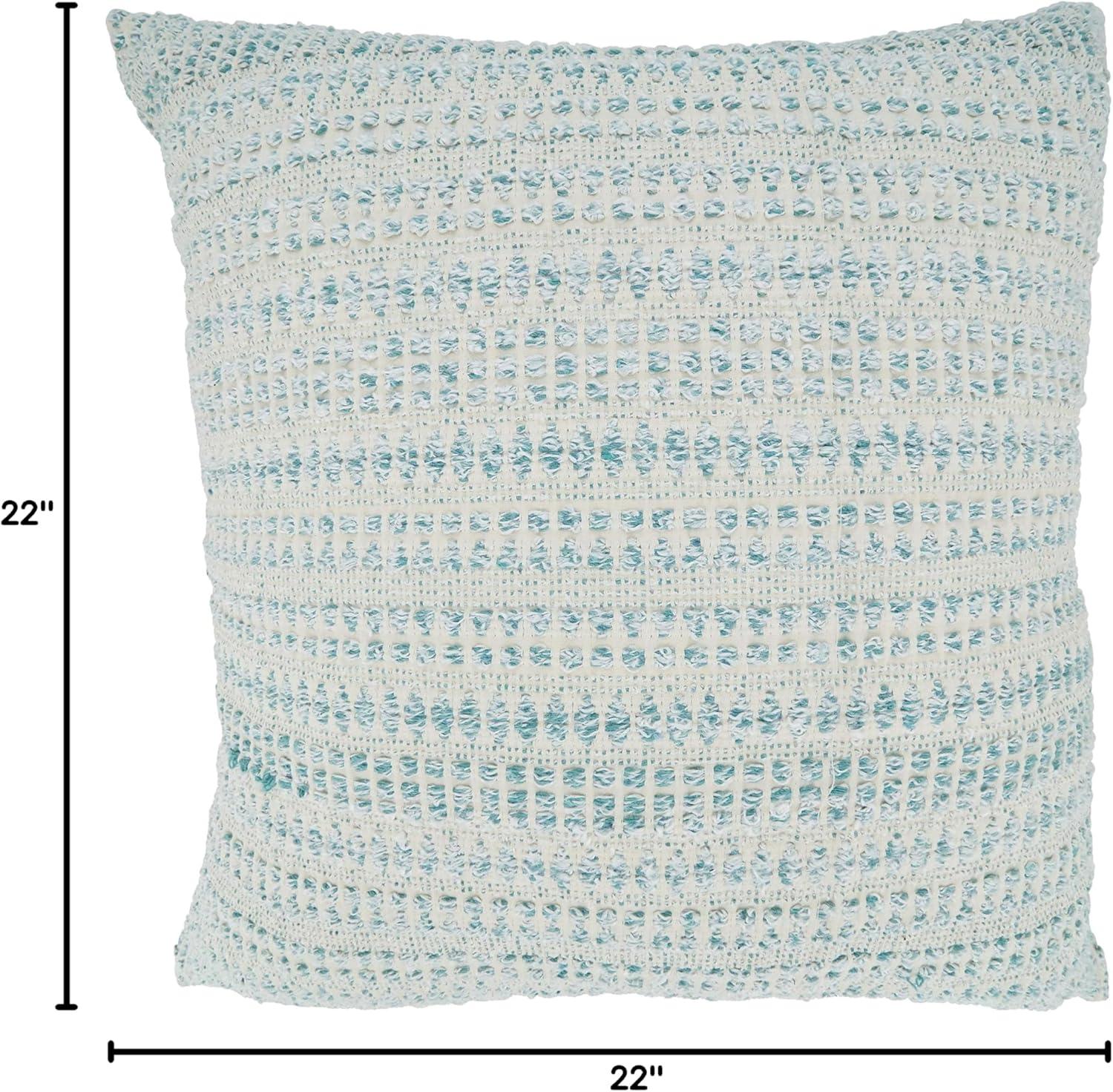 Saro Lifestyle Woven Line Throw Pillow With Poly Filling