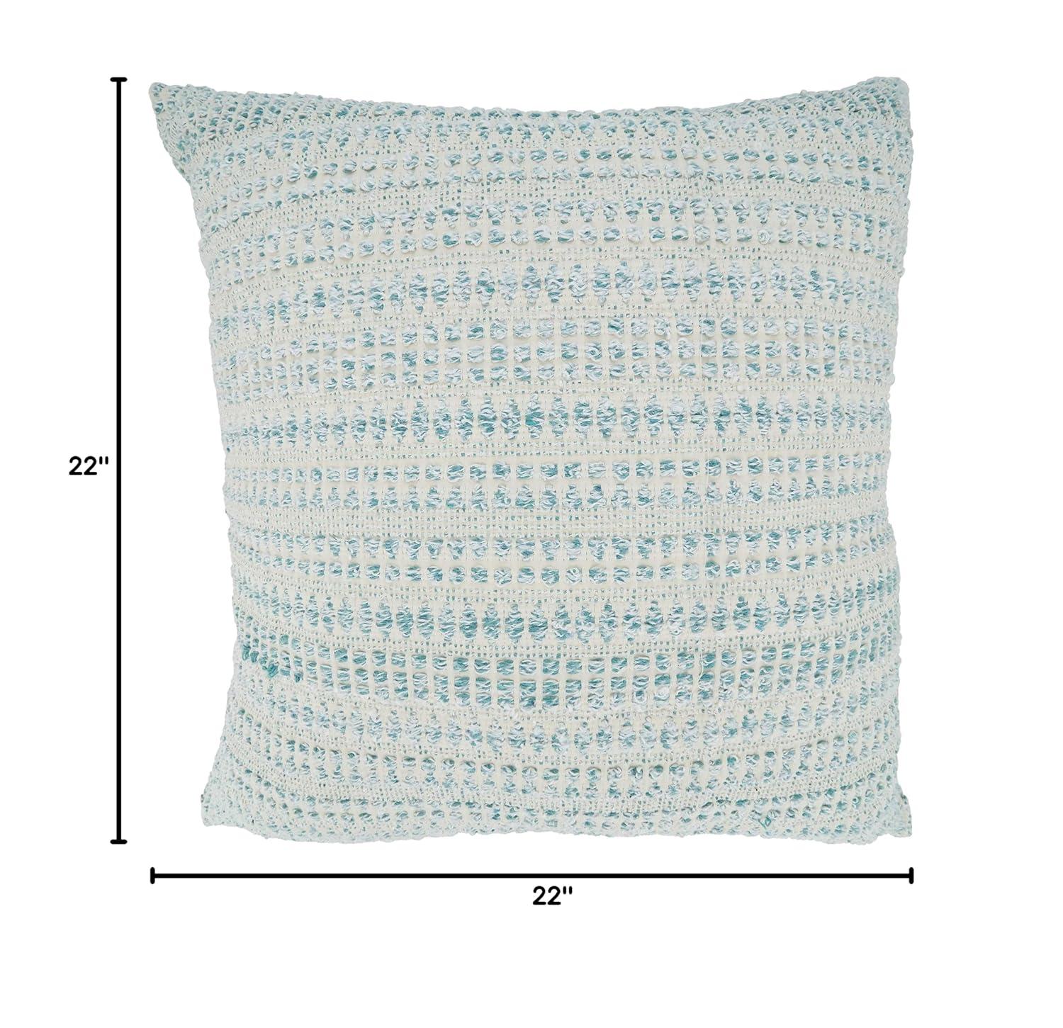 Saro Celeste Collection Geometric Cotton Blend Throw Pillow