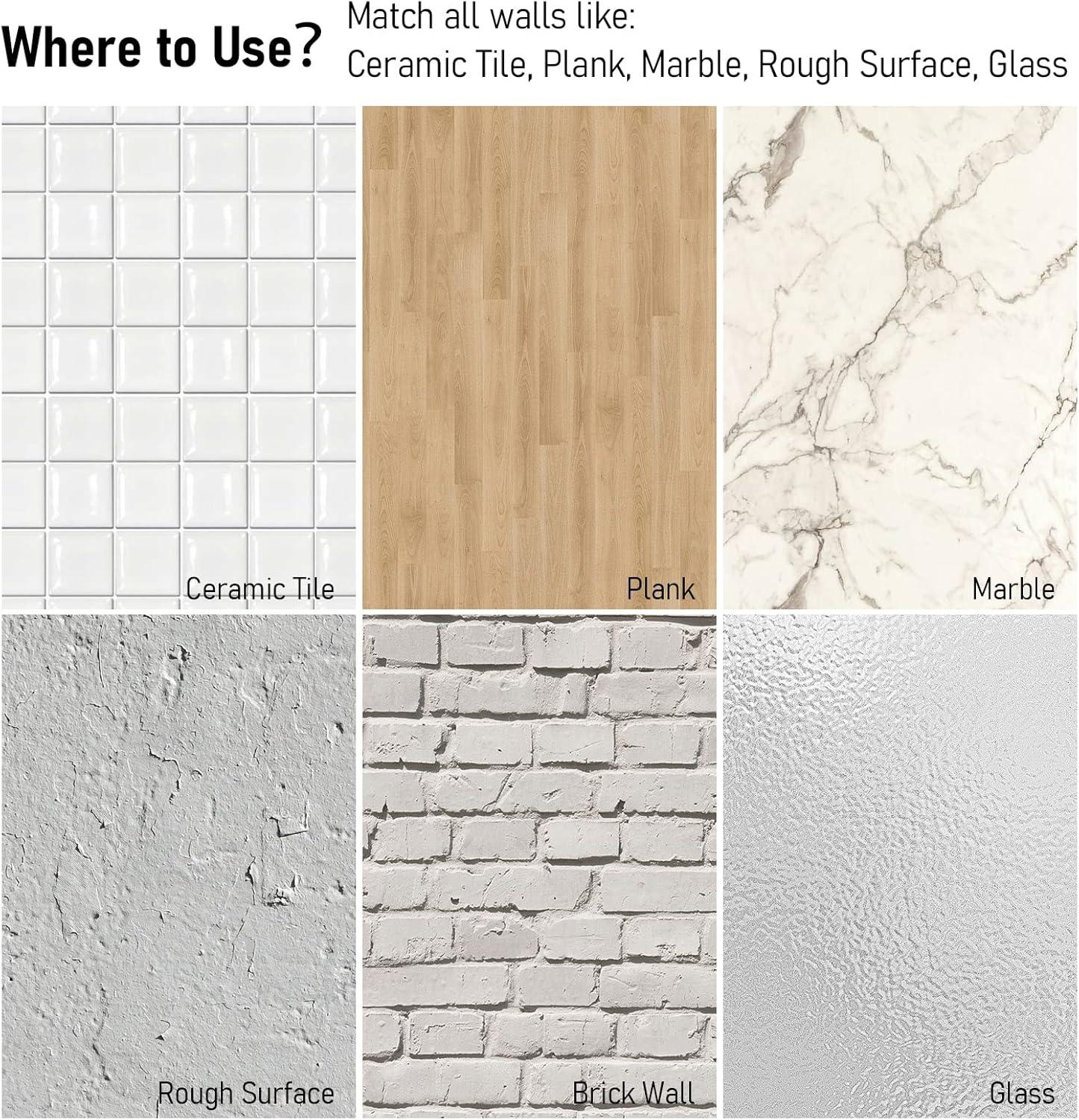 GeekDigg Glass Shelf Shower Caddie, 2-Pack Clear