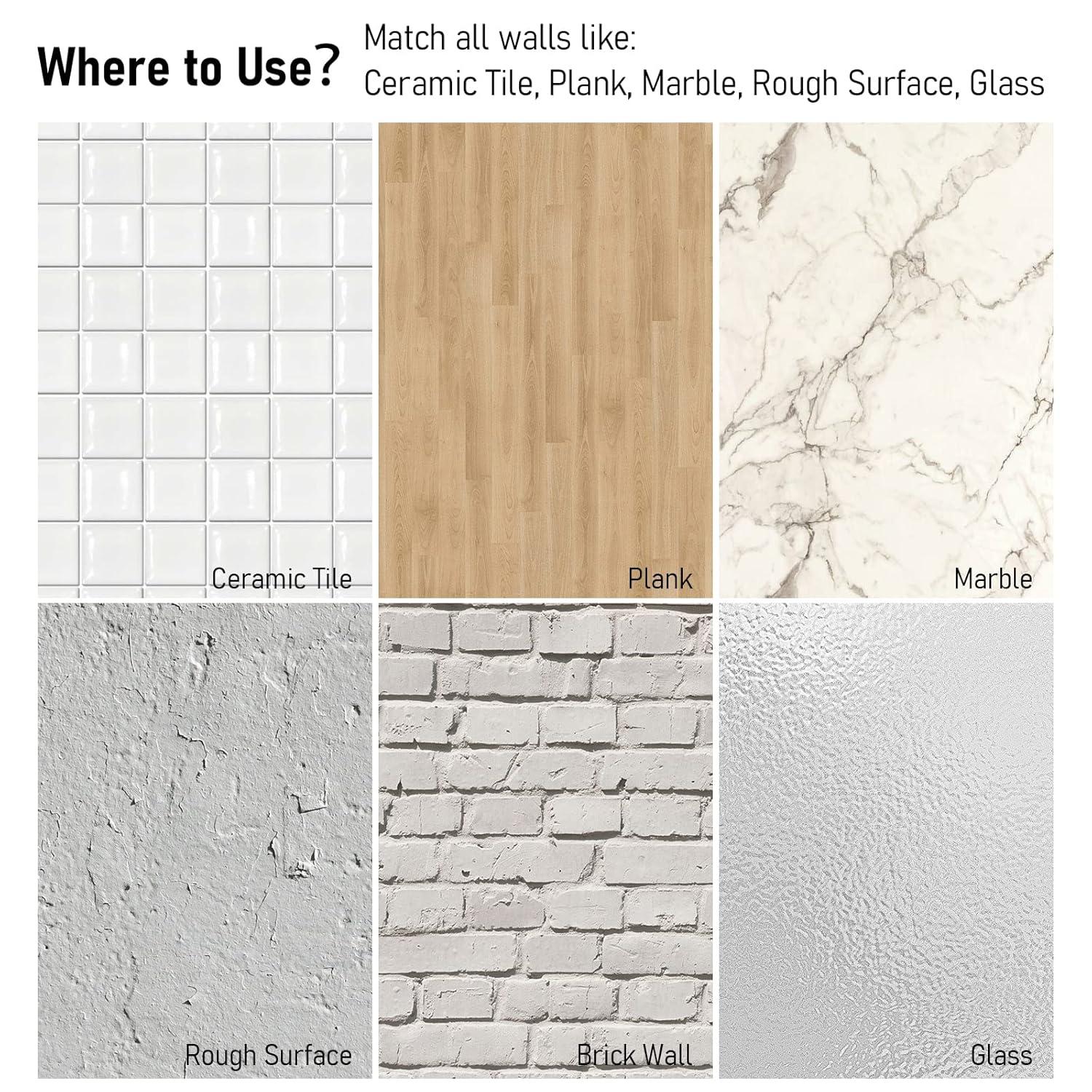 GeekDigg Glass Shelf Shower Caddie, 2-Pack Clear