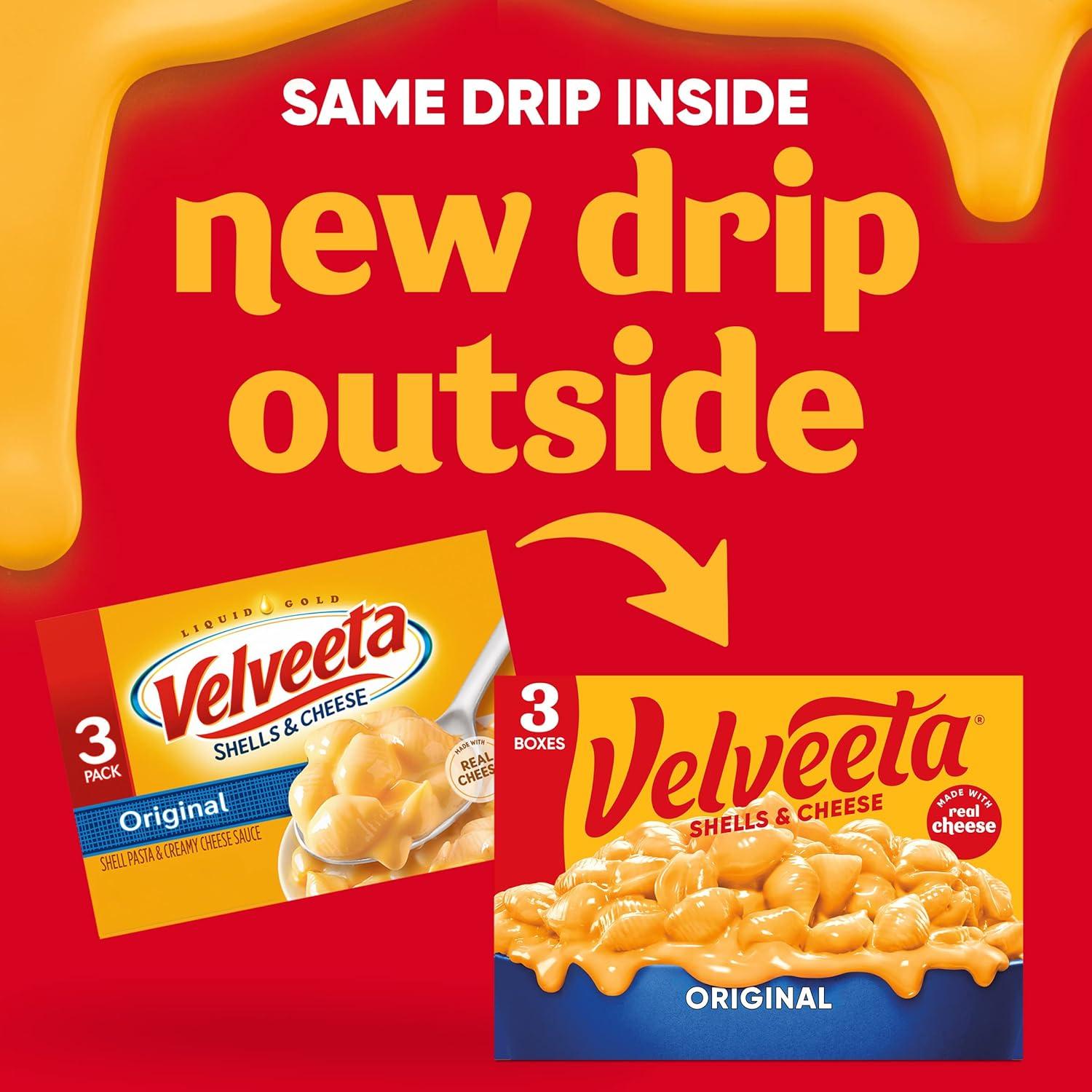 Velveeta Shells & Cheese Original Mac and Cheese Dinner - 36oz/3ct
