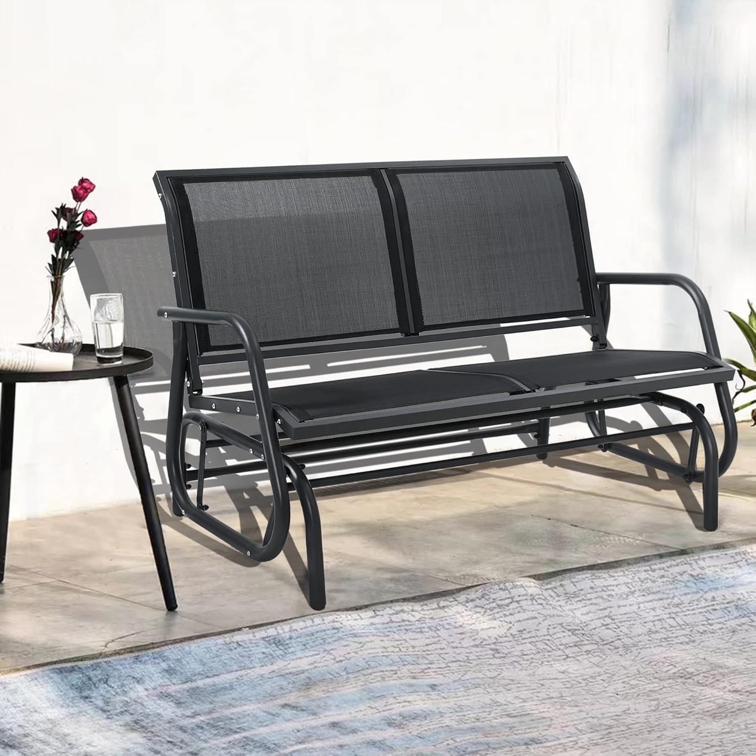 Lark Manor™ Annemaria Glider Metal Bench
