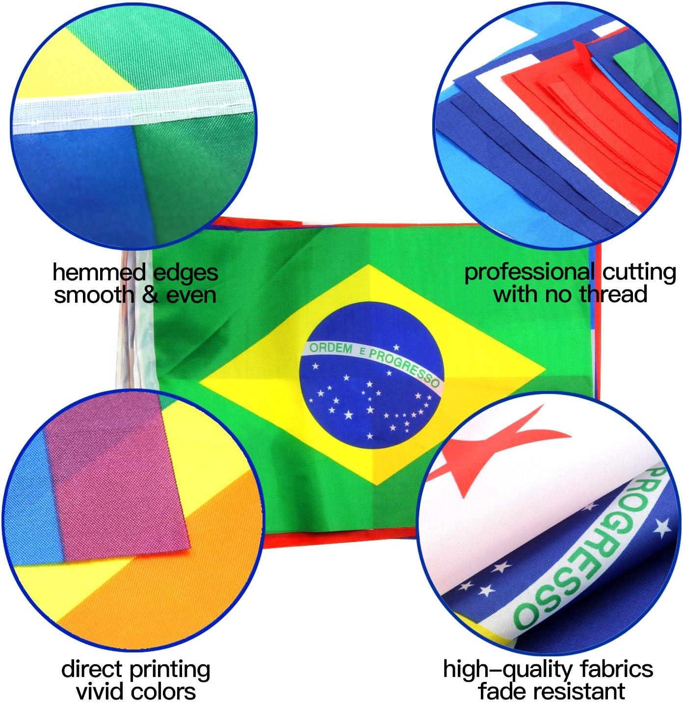 Anley Latin America 23 Countries String Flags - Assorted Latino Flag Banners for Heritage Hispanic Month International Events Conference Party Decoration Sports Bars - 32 Ft 23 Flags