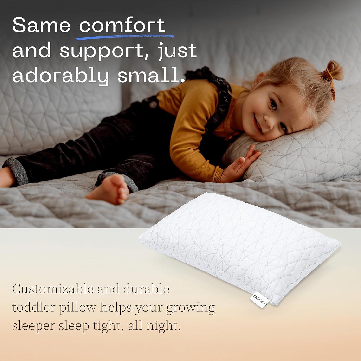 Coop Home Goods Memory Foam Toddler Pillow for Sleeping