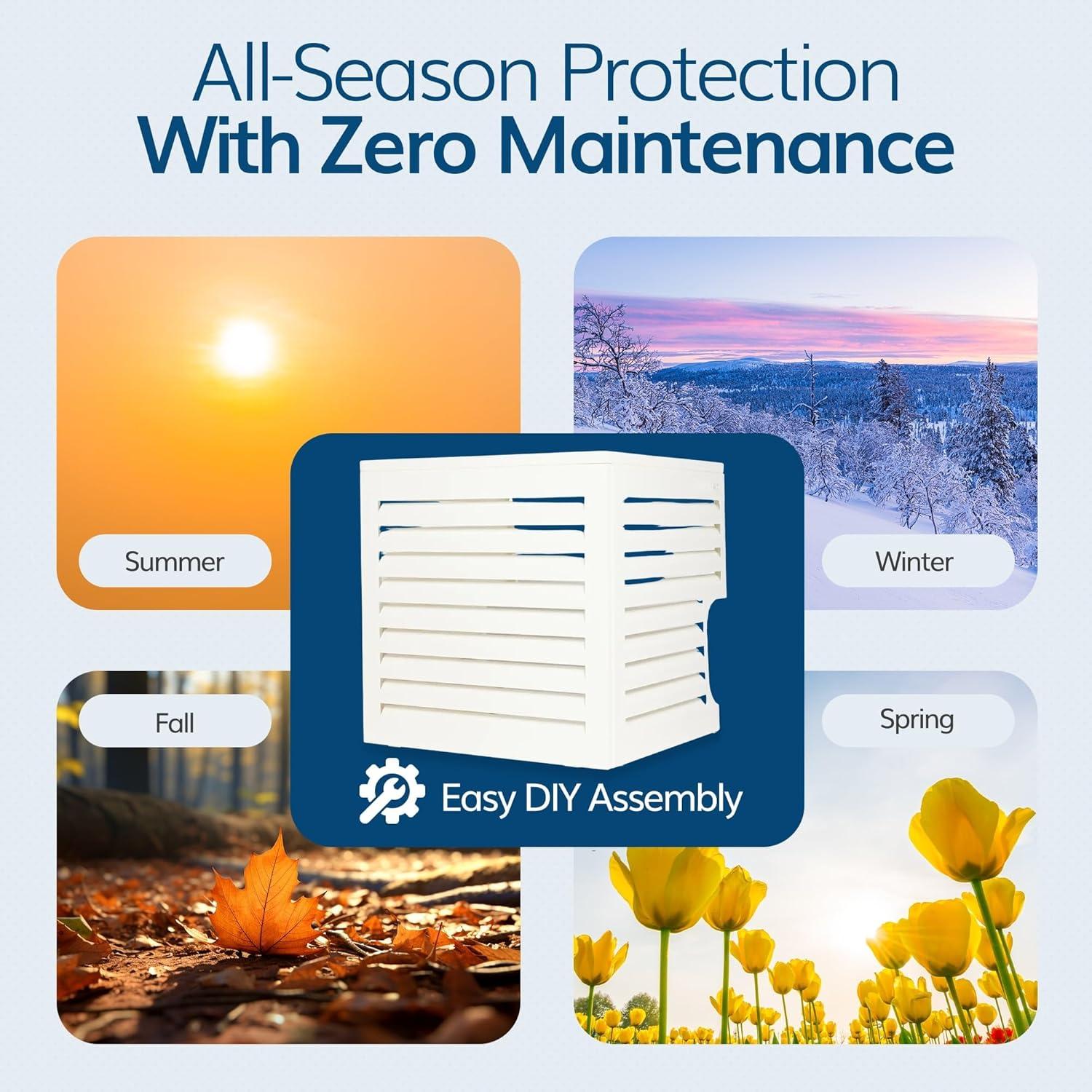 Airdeko HVAC- X Large 39.37-in W x 40.35-in H Central Air Conditioner Cover