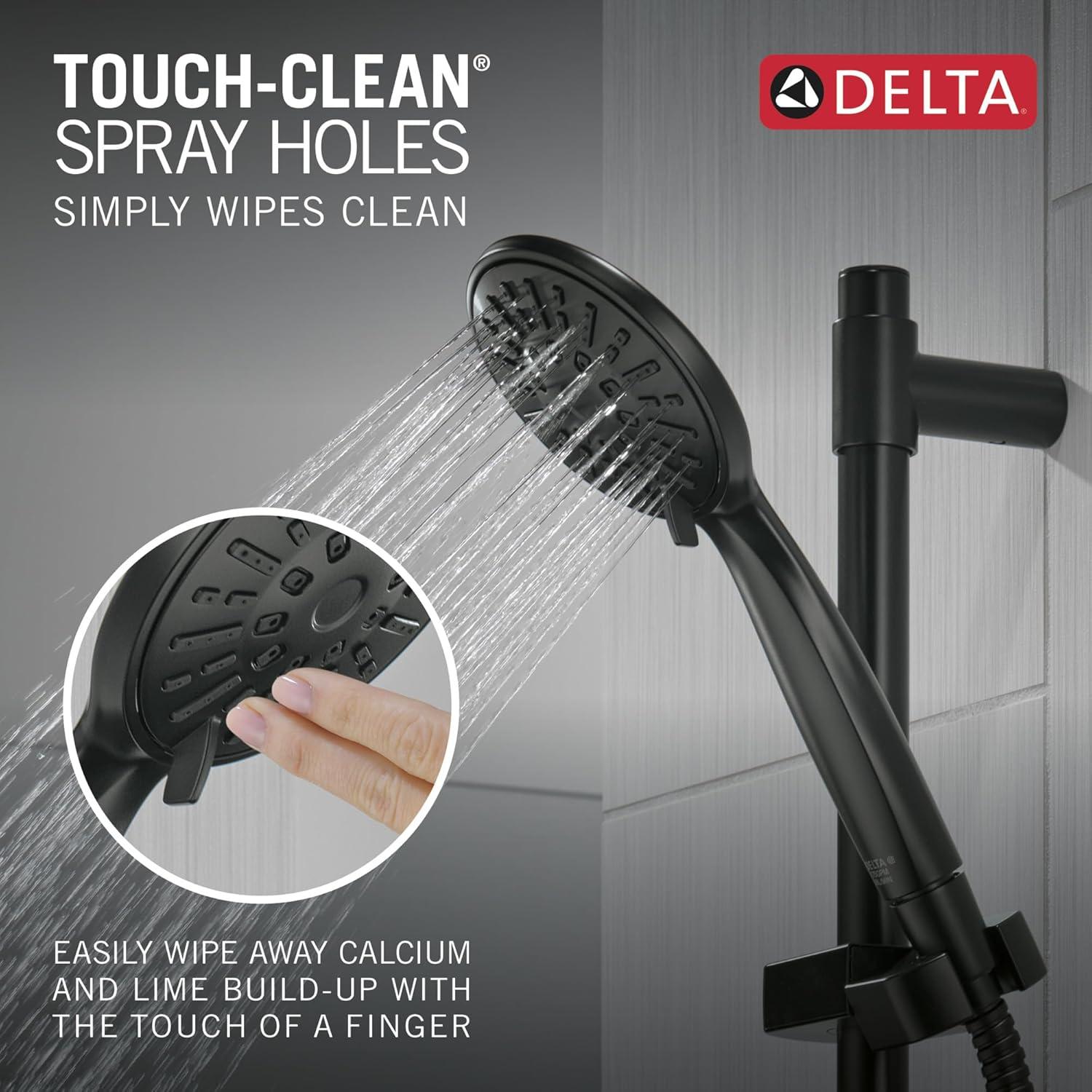 Matte Black Adjustable Wall Mounted Handheld Shower System